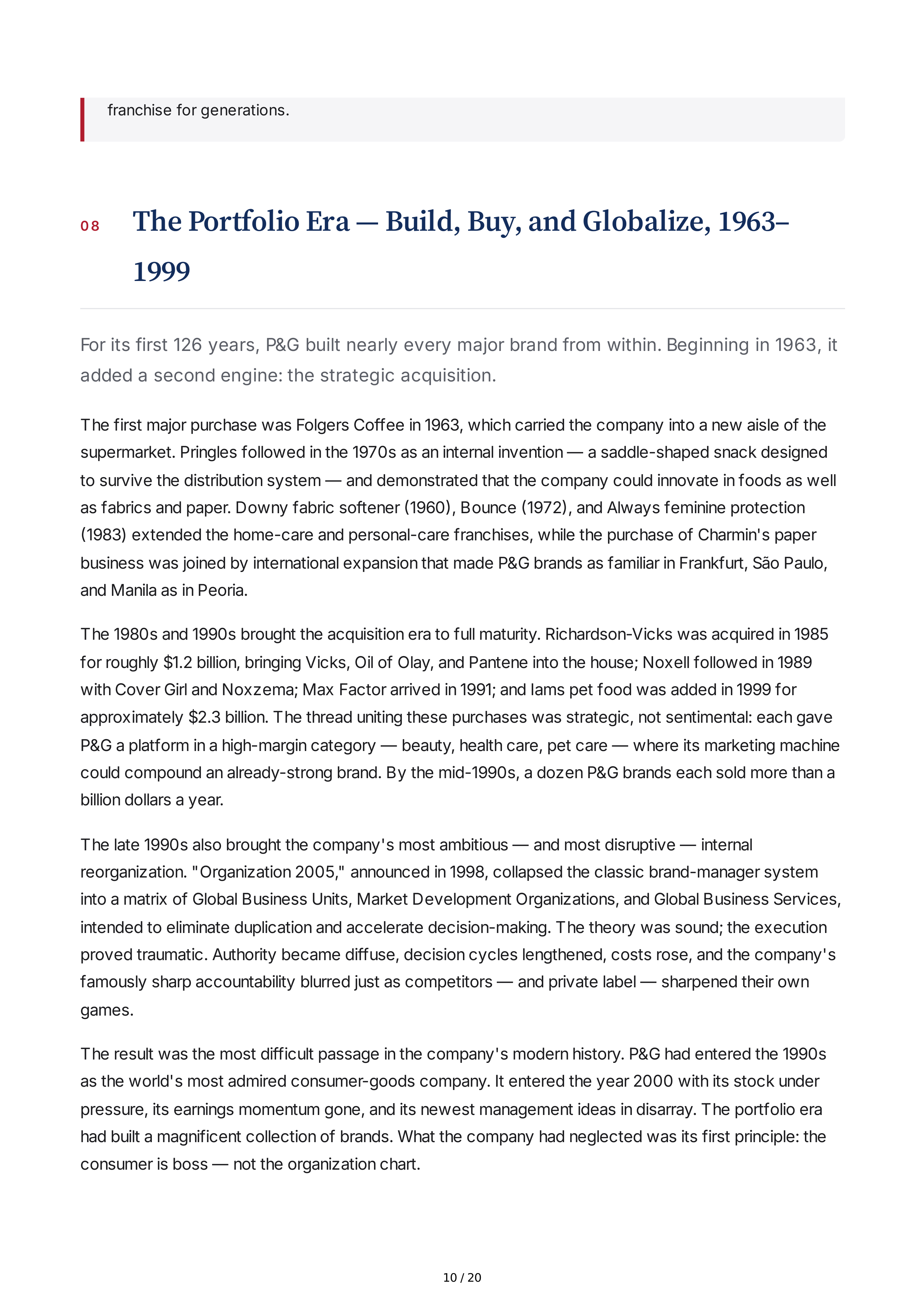 Procter & Gamble Rising Tide Biography — page 10