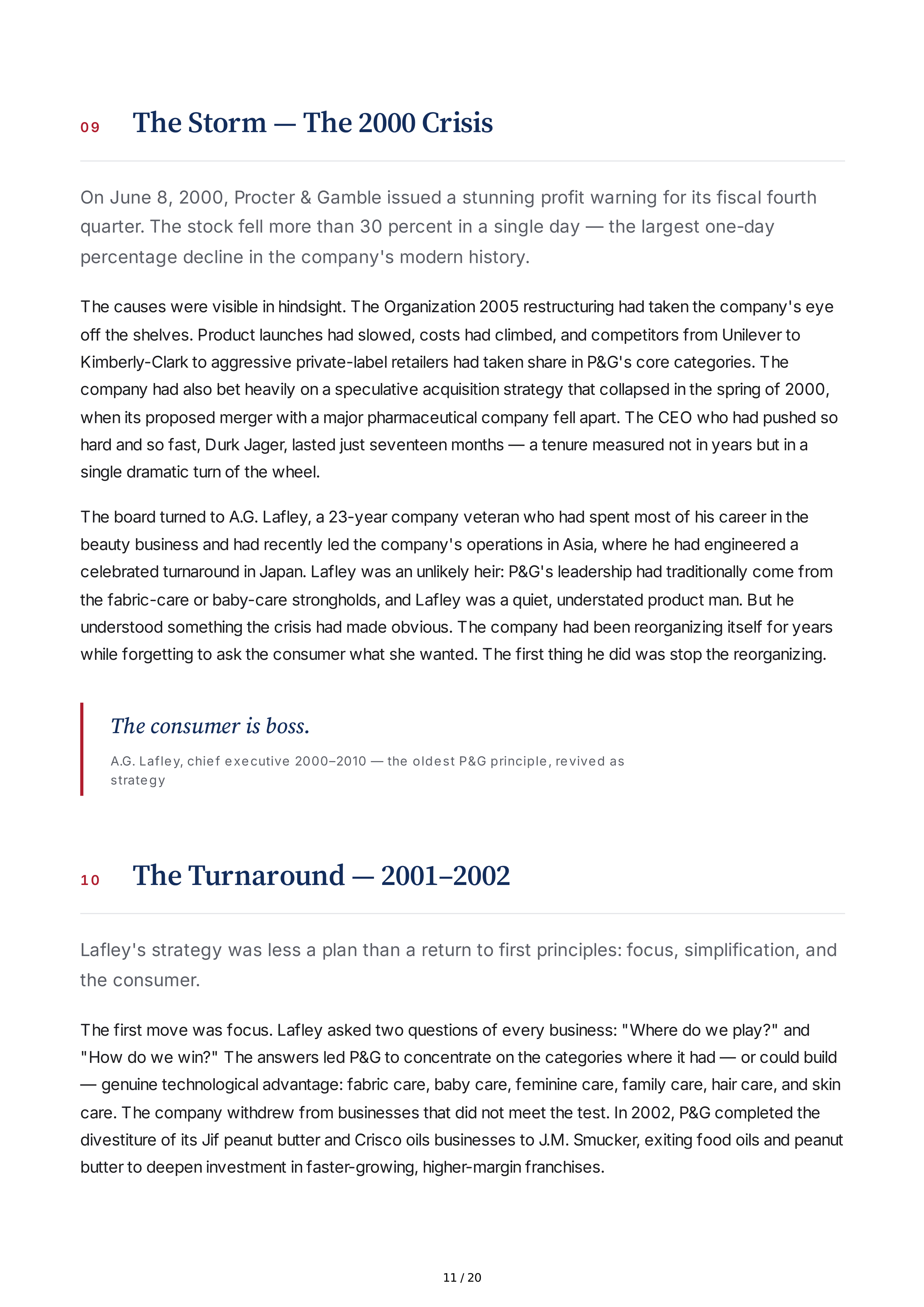 Procter & Gamble Rising Tide Biography — page 11
