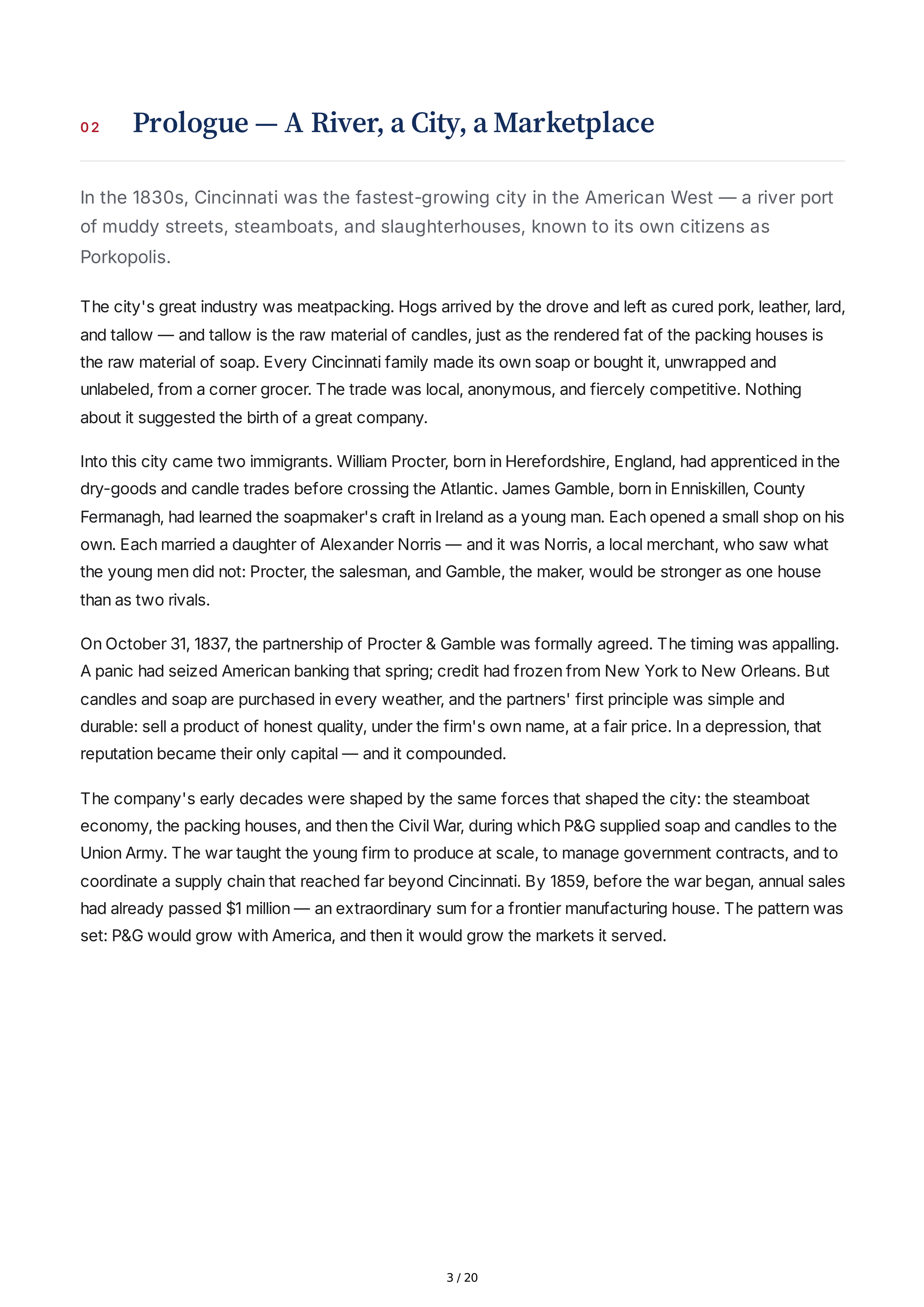 Procter & Gamble Rising Tide Biography — page 3