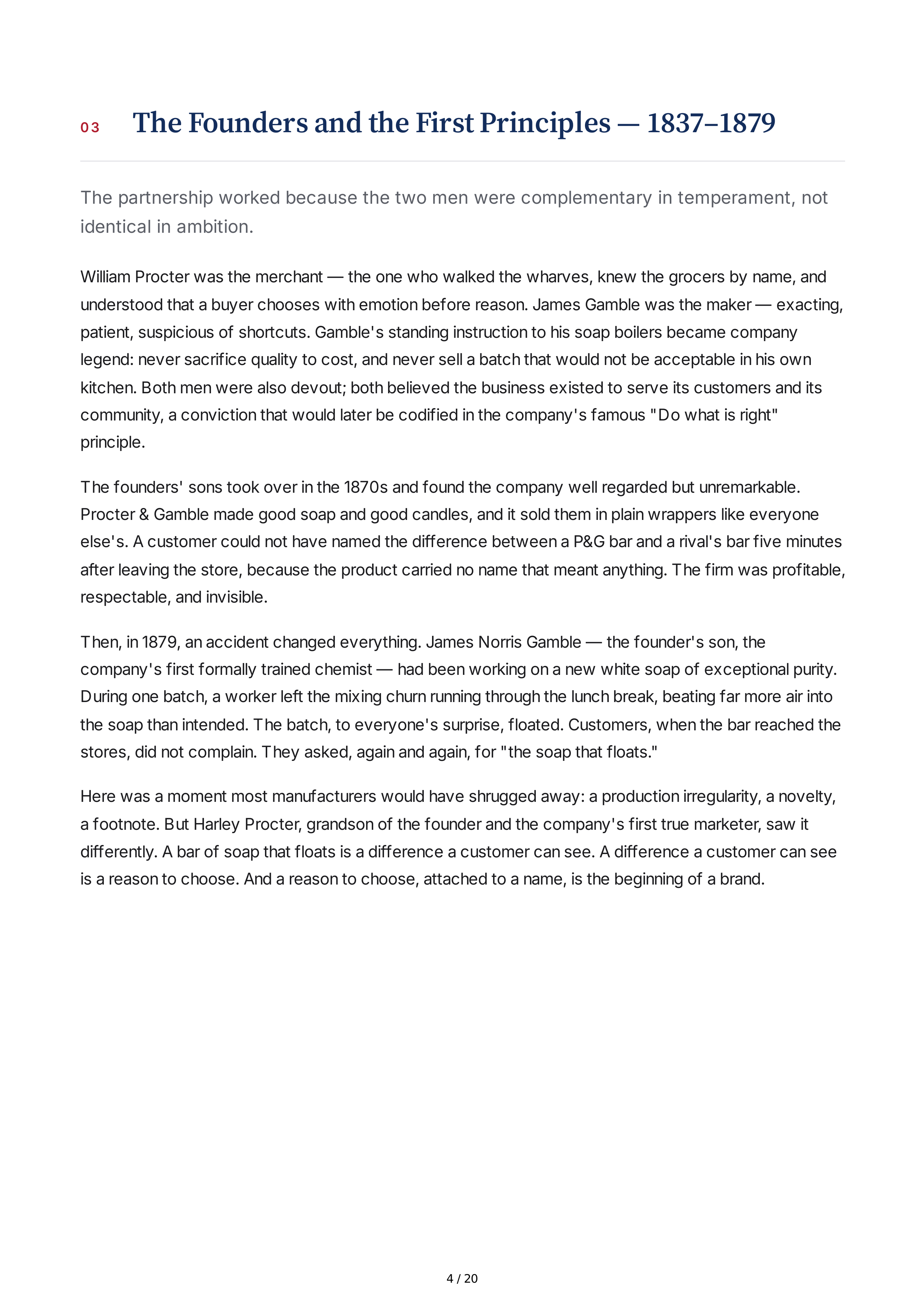 Procter & Gamble Rising Tide Biography — page 4