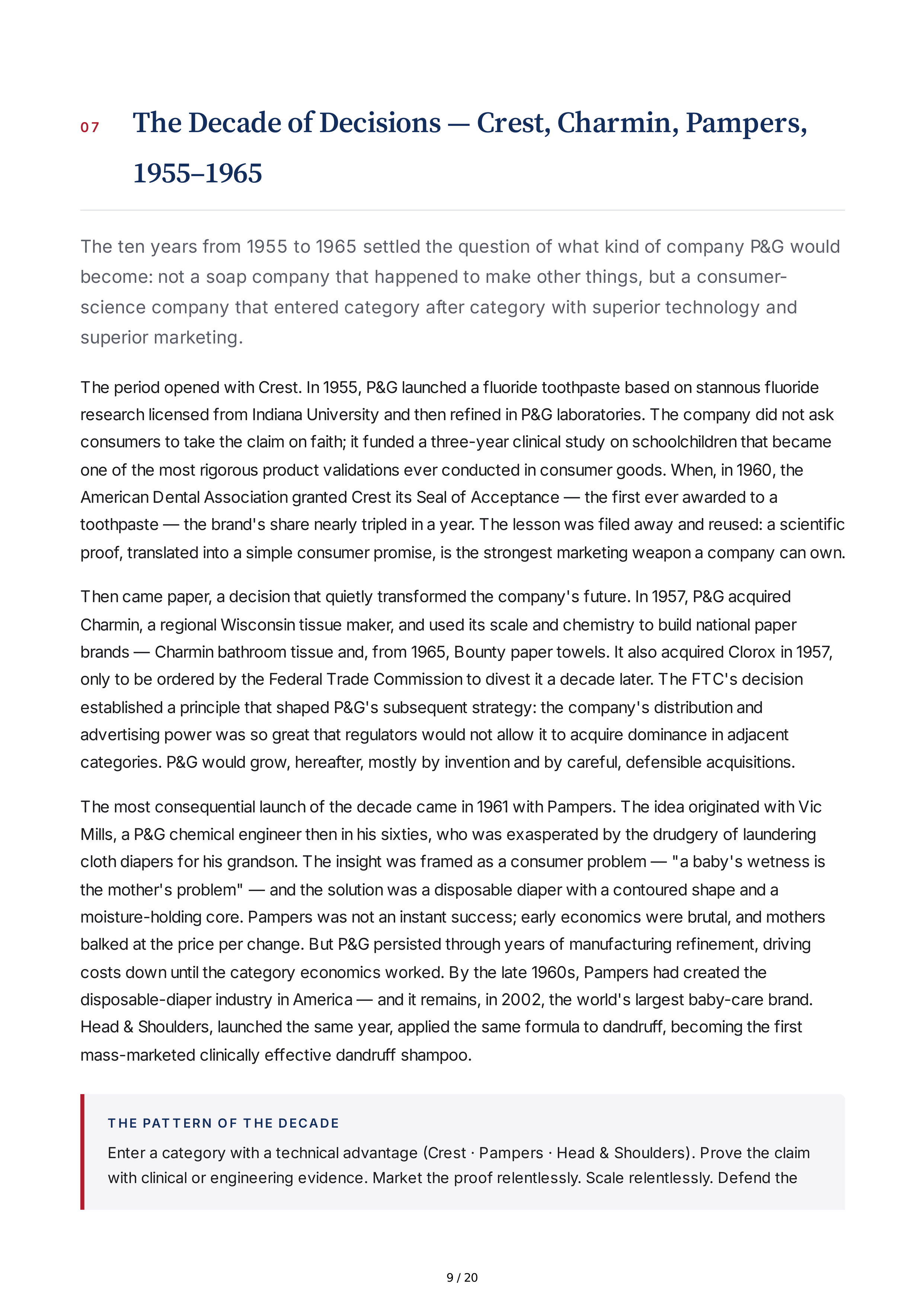 Procter & Gamble Rising Tide Biography — page 9
