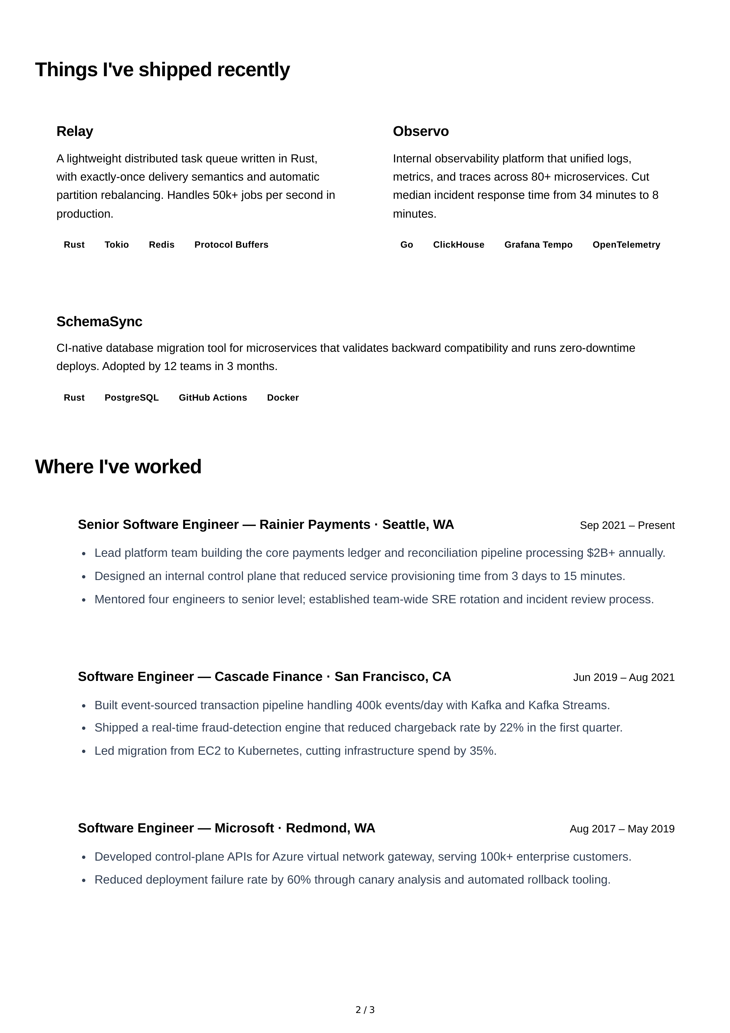 Professional About Me — page 2