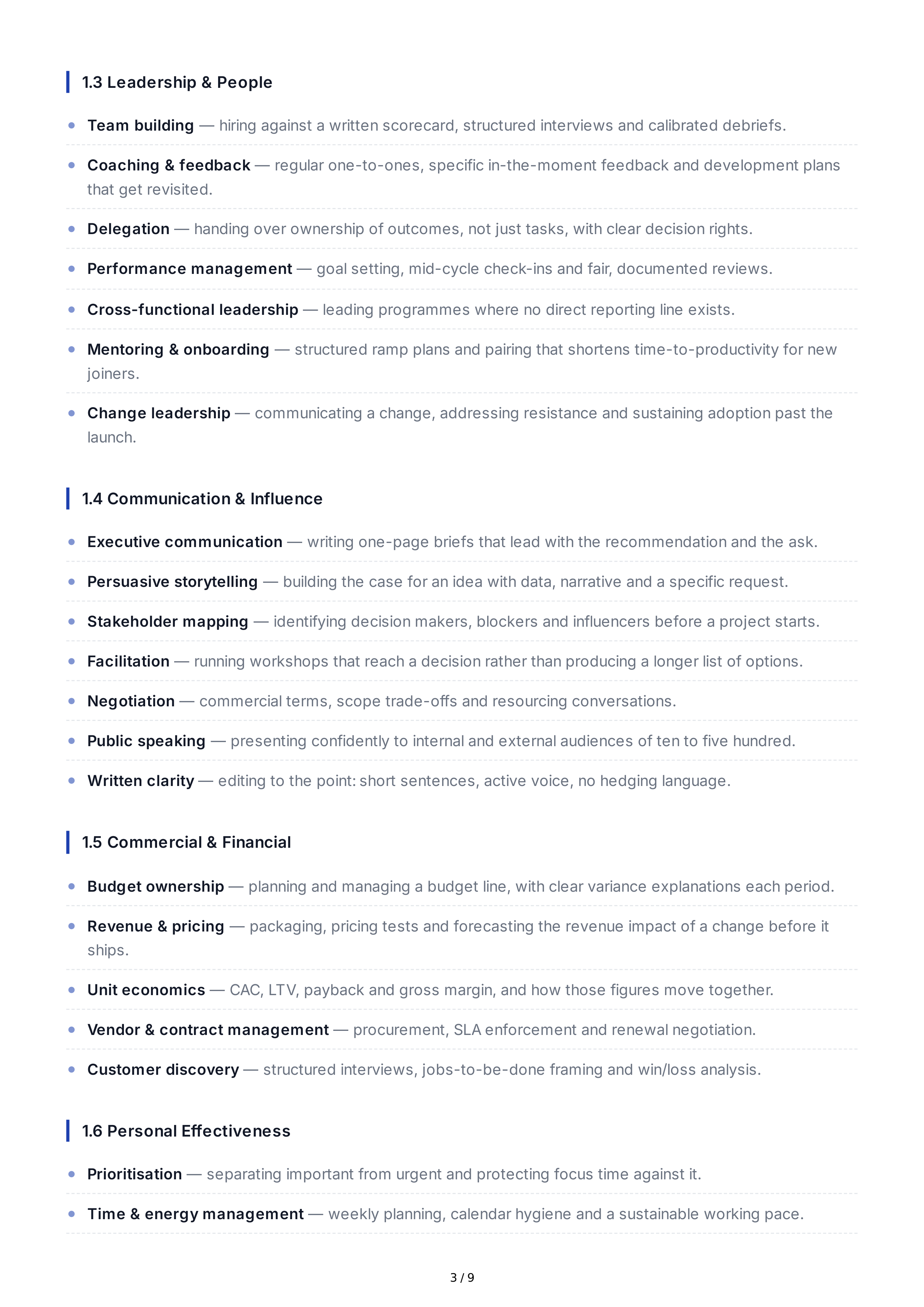 Professional Achievement Goals — page 3