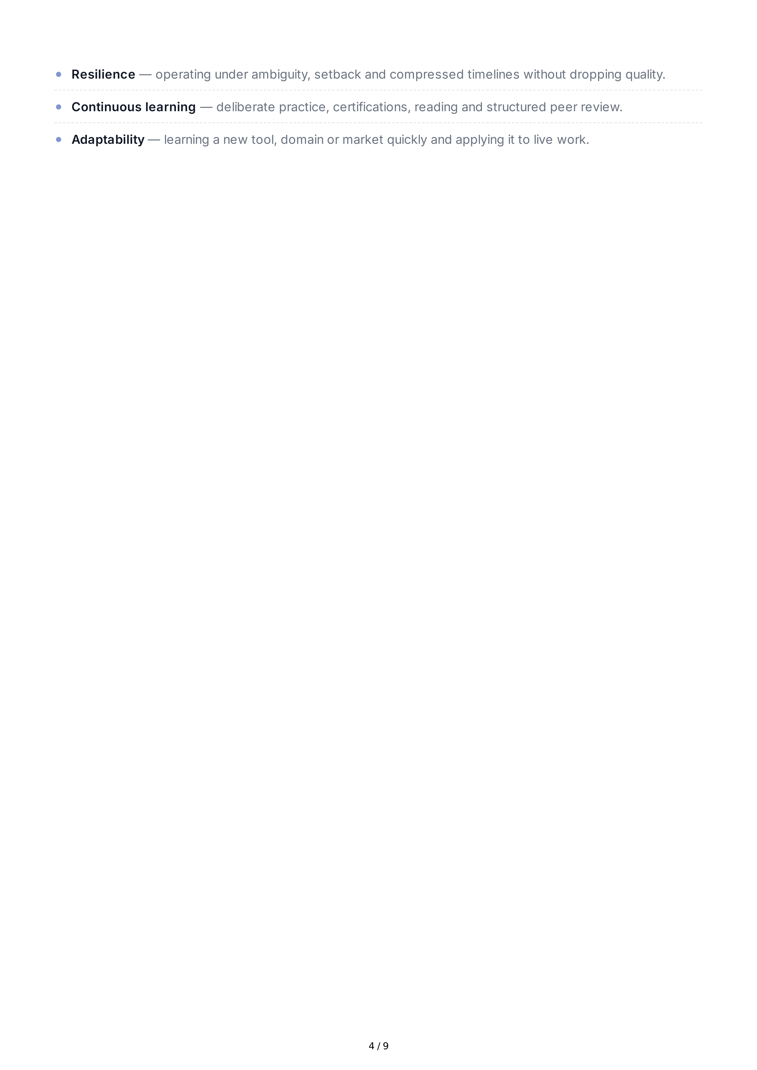 Professional Achievement Goals — page 4