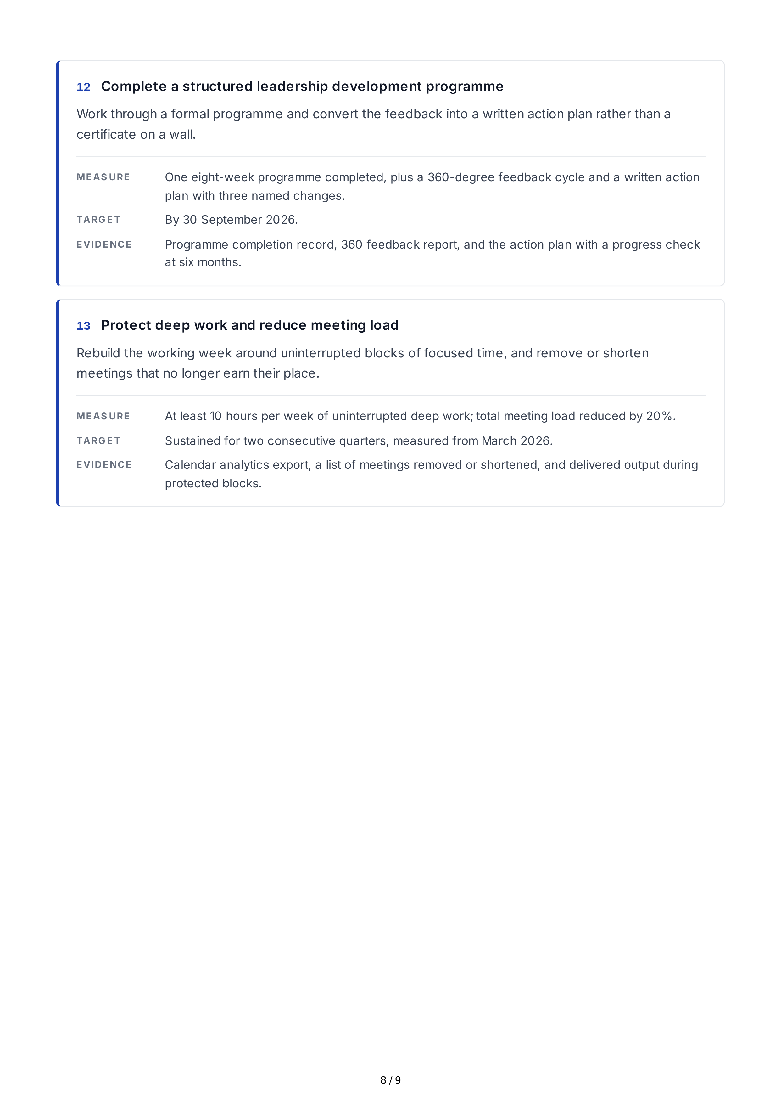 Professional Achievement Goals — page 8