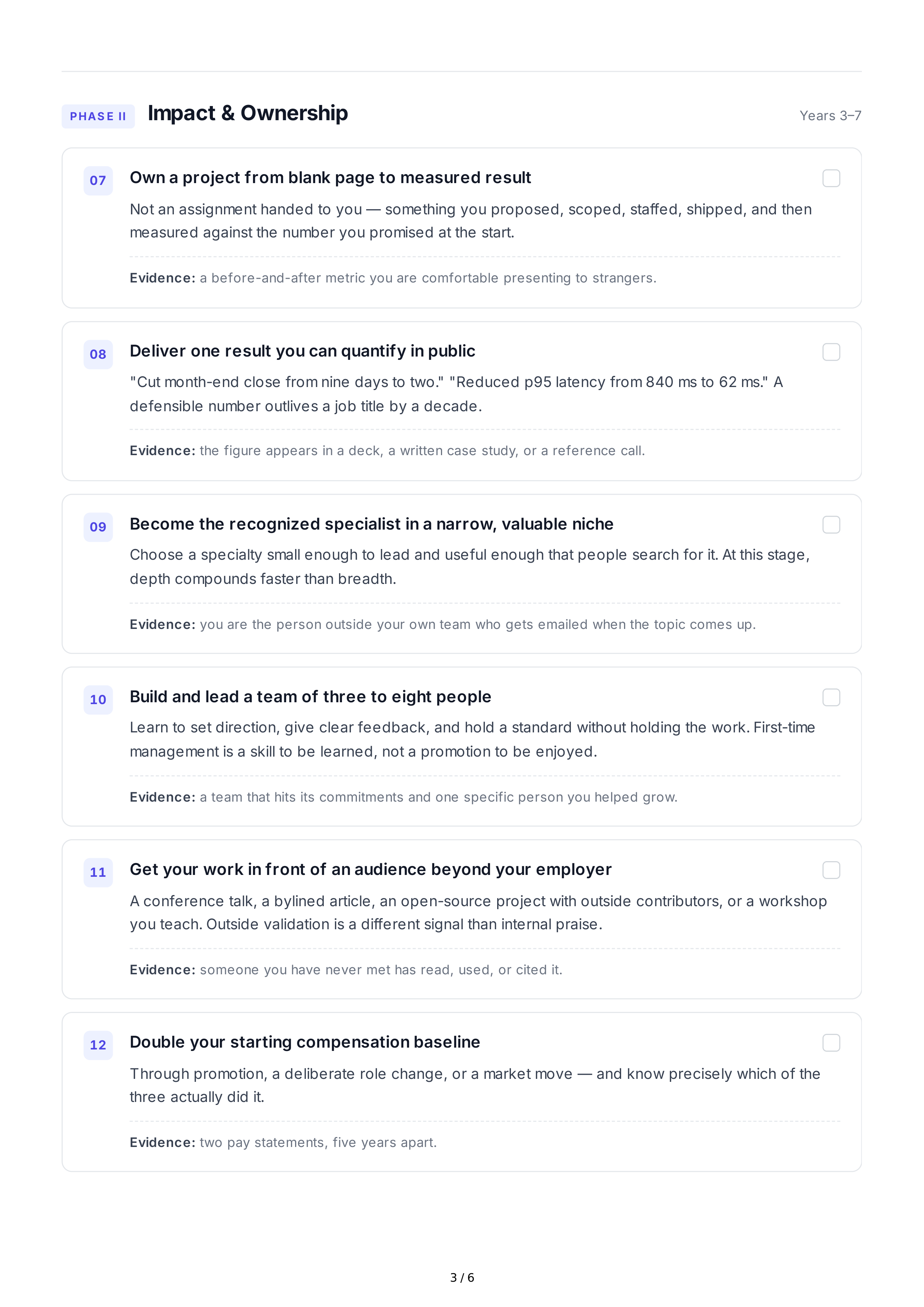 Professional Achievement Life Goals — page 3