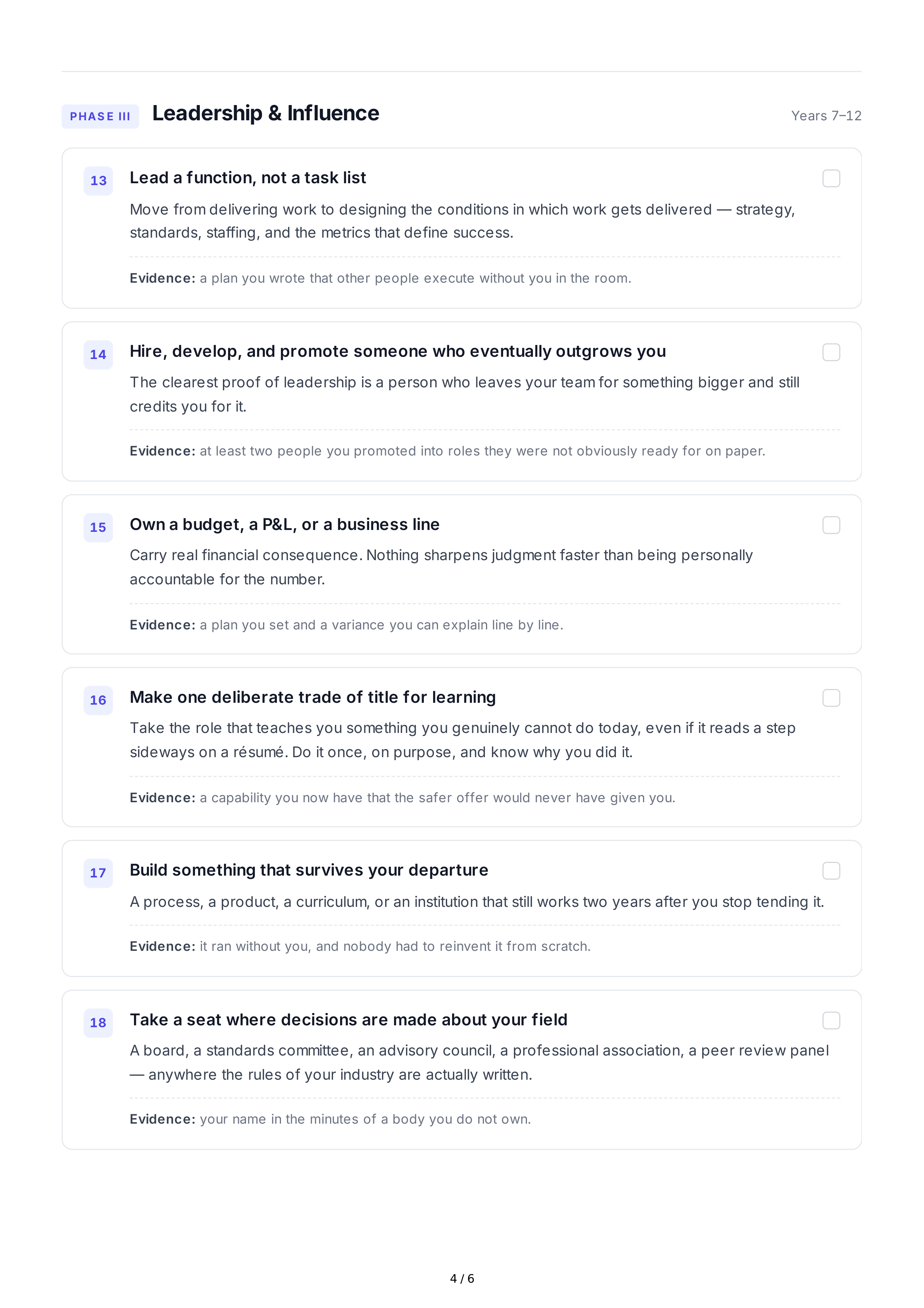 Professional Achievement Life Goals — page 4