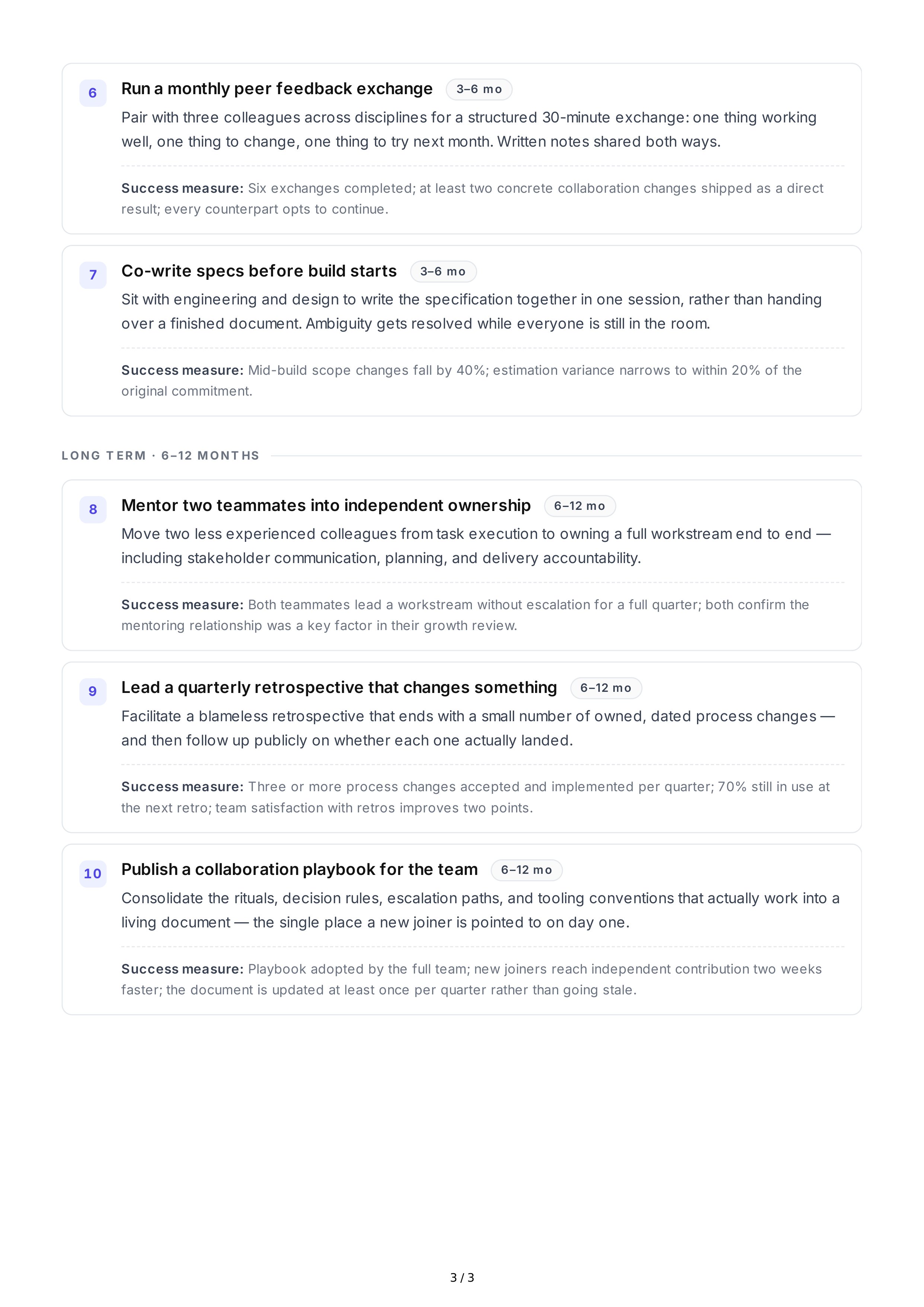 Professional Collaboration Goals — page 3