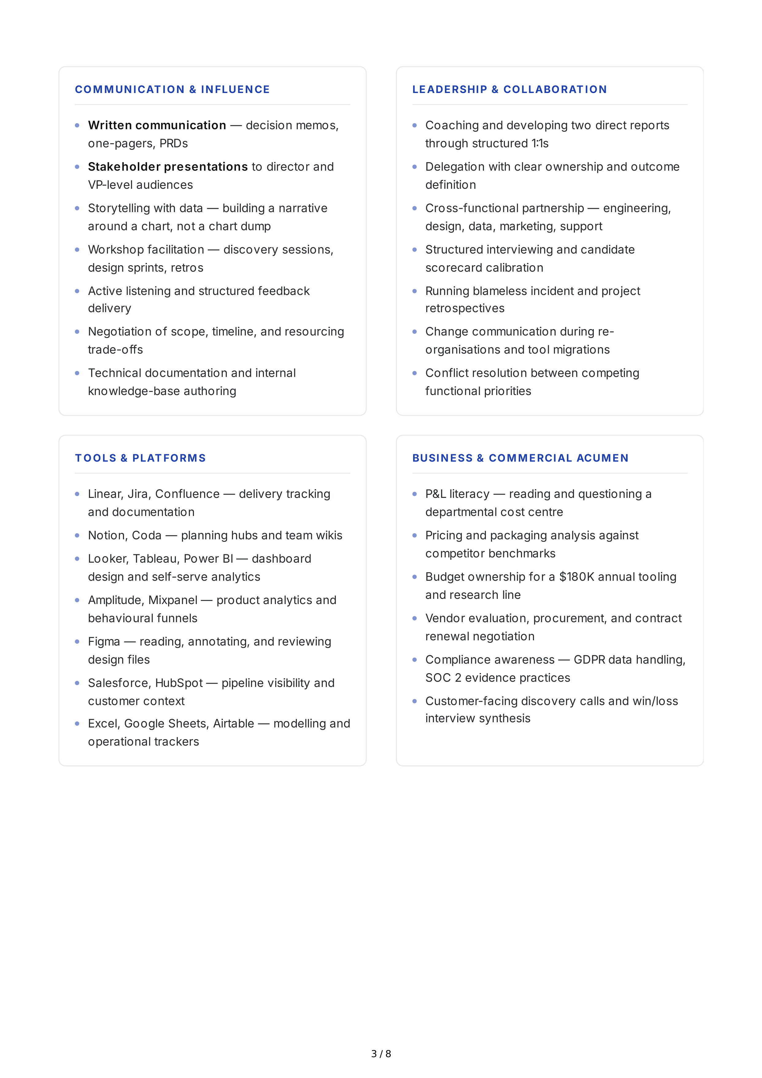 Professional Competency Goals — page 3
