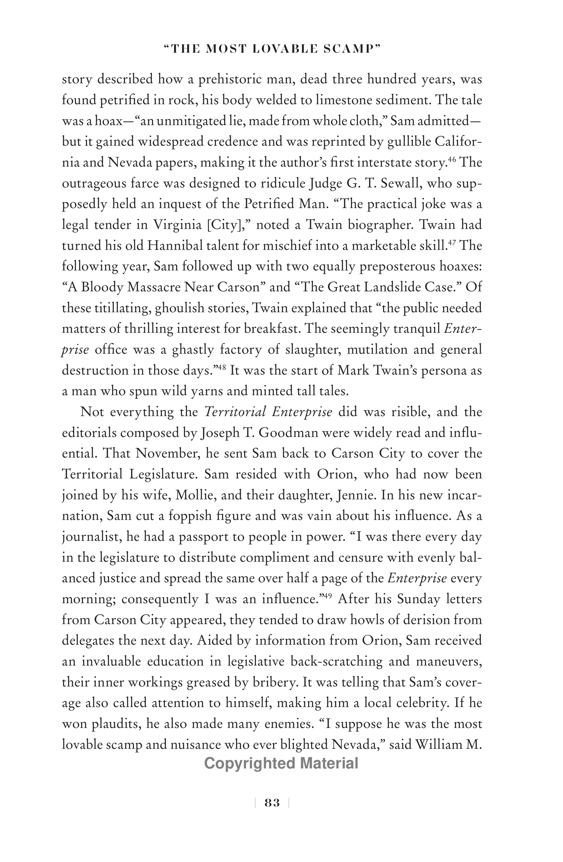 Professional Historians Mark Twain Biography by Ron Chernow — page 104