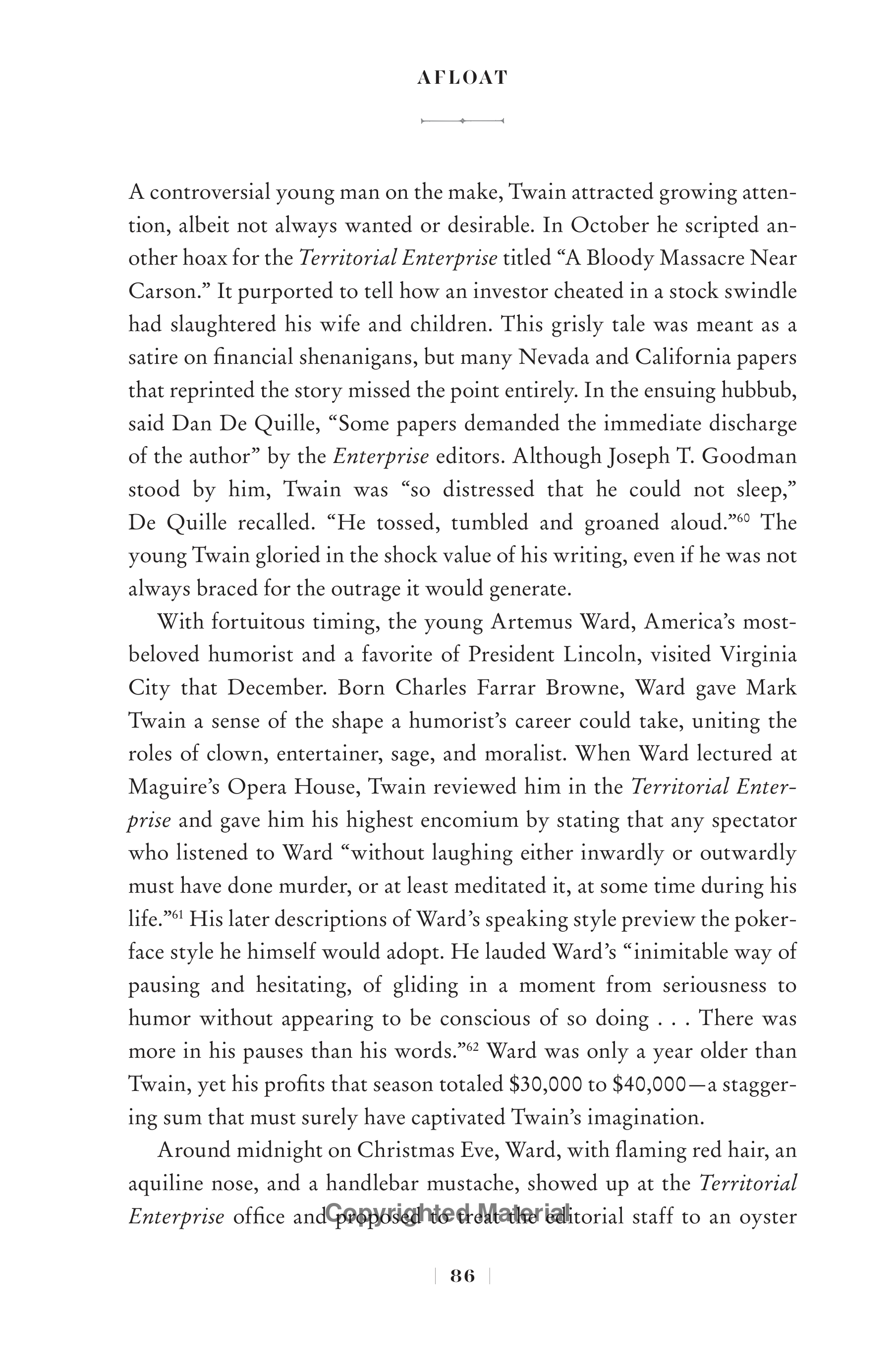 Professional Historians Mark Twain Biography by Ron Chernow — page 107