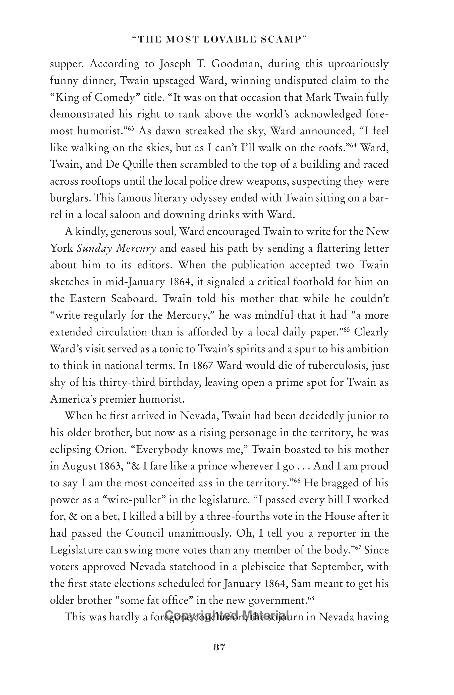 Professional Historians Mark Twain Biography by Ron Chernow — page 108