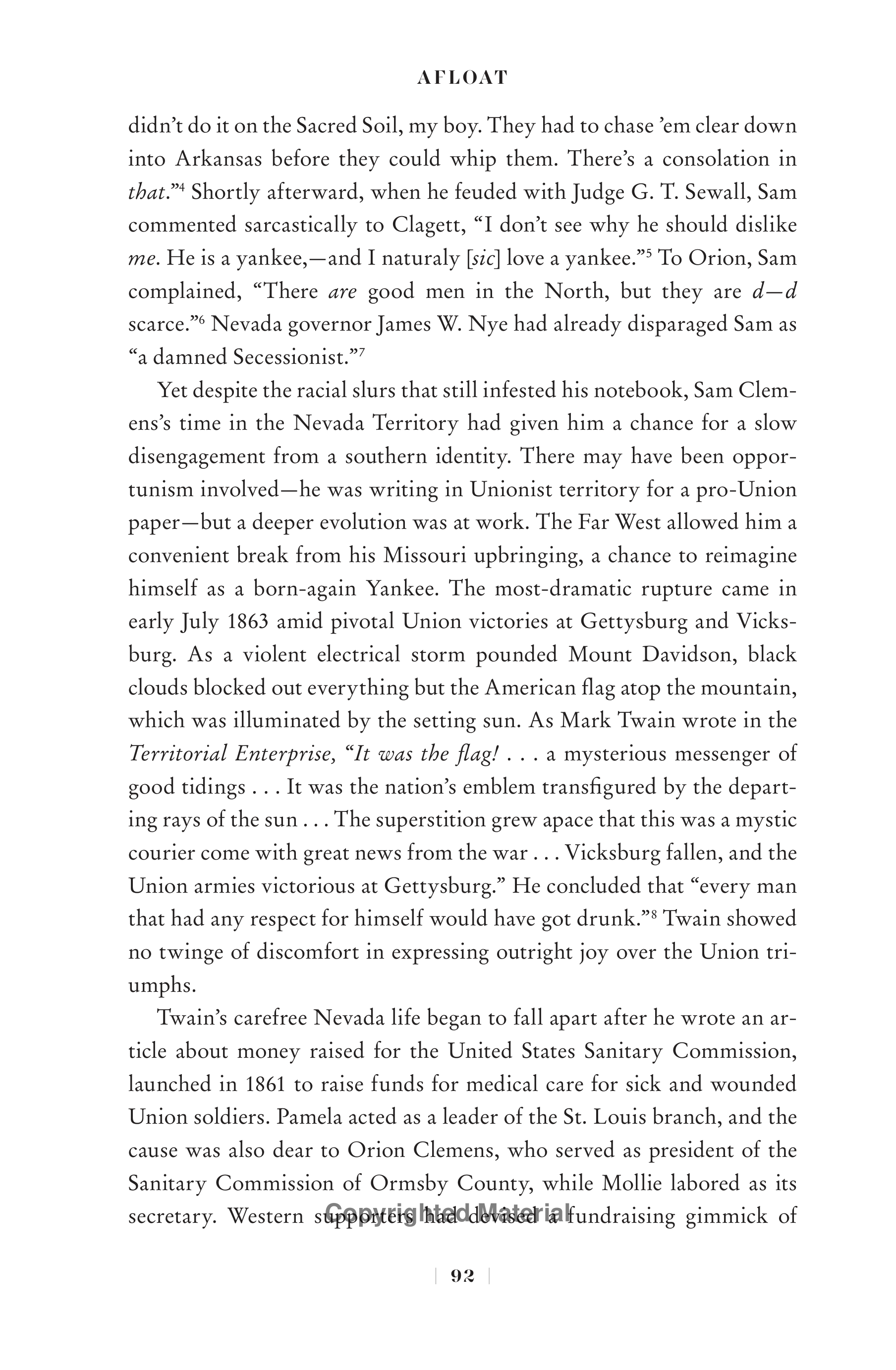 Professional Historians Mark Twain Biography by Ron Chernow — page 113