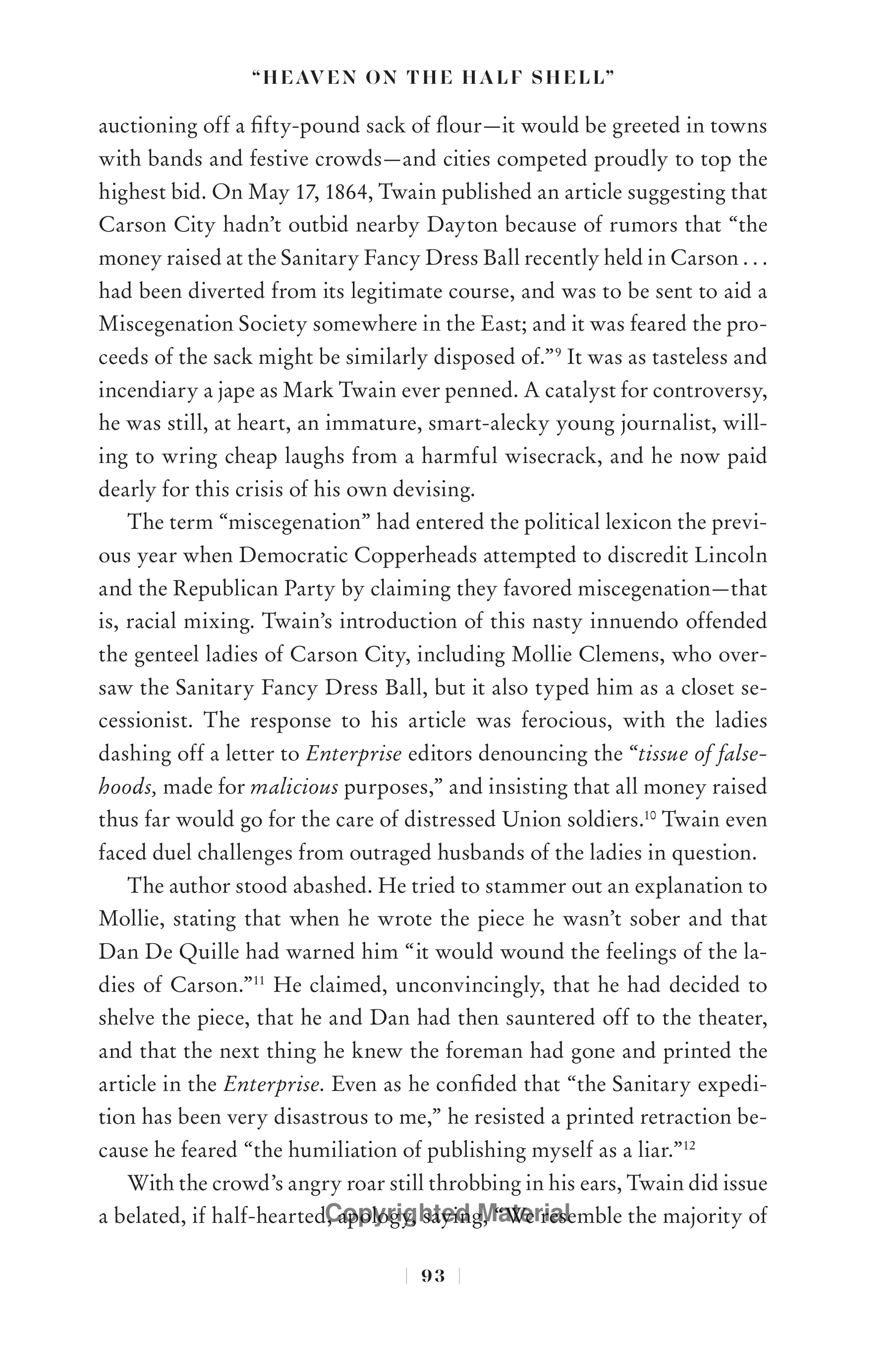 Professional Historians Mark Twain Biography by Ron Chernow — page 114