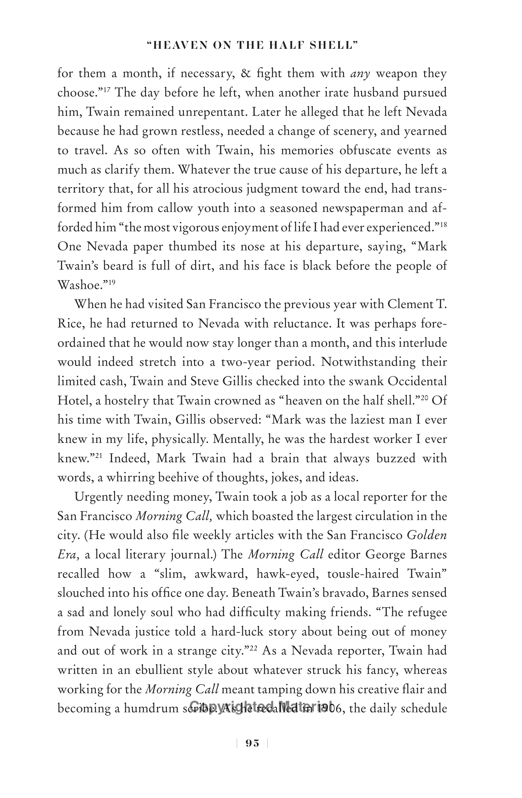Professional Historians Mark Twain Biography by Ron Chernow — page 116