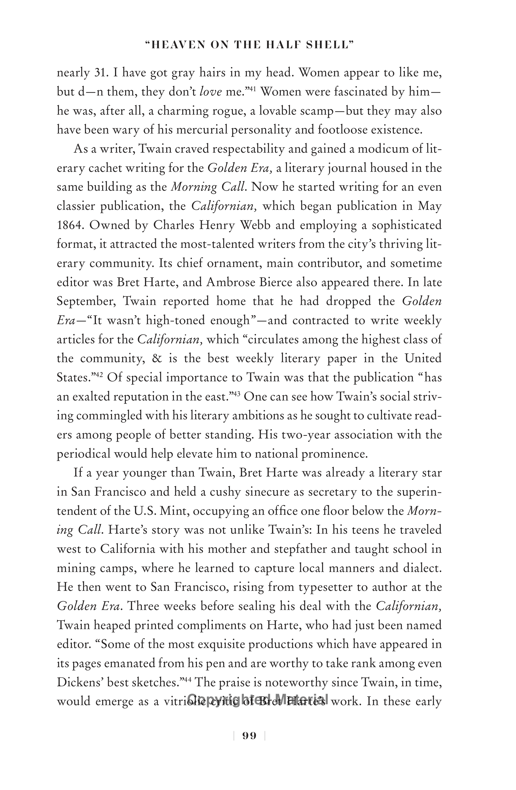 Professional Historians Mark Twain Biography by Ron Chernow — page 120