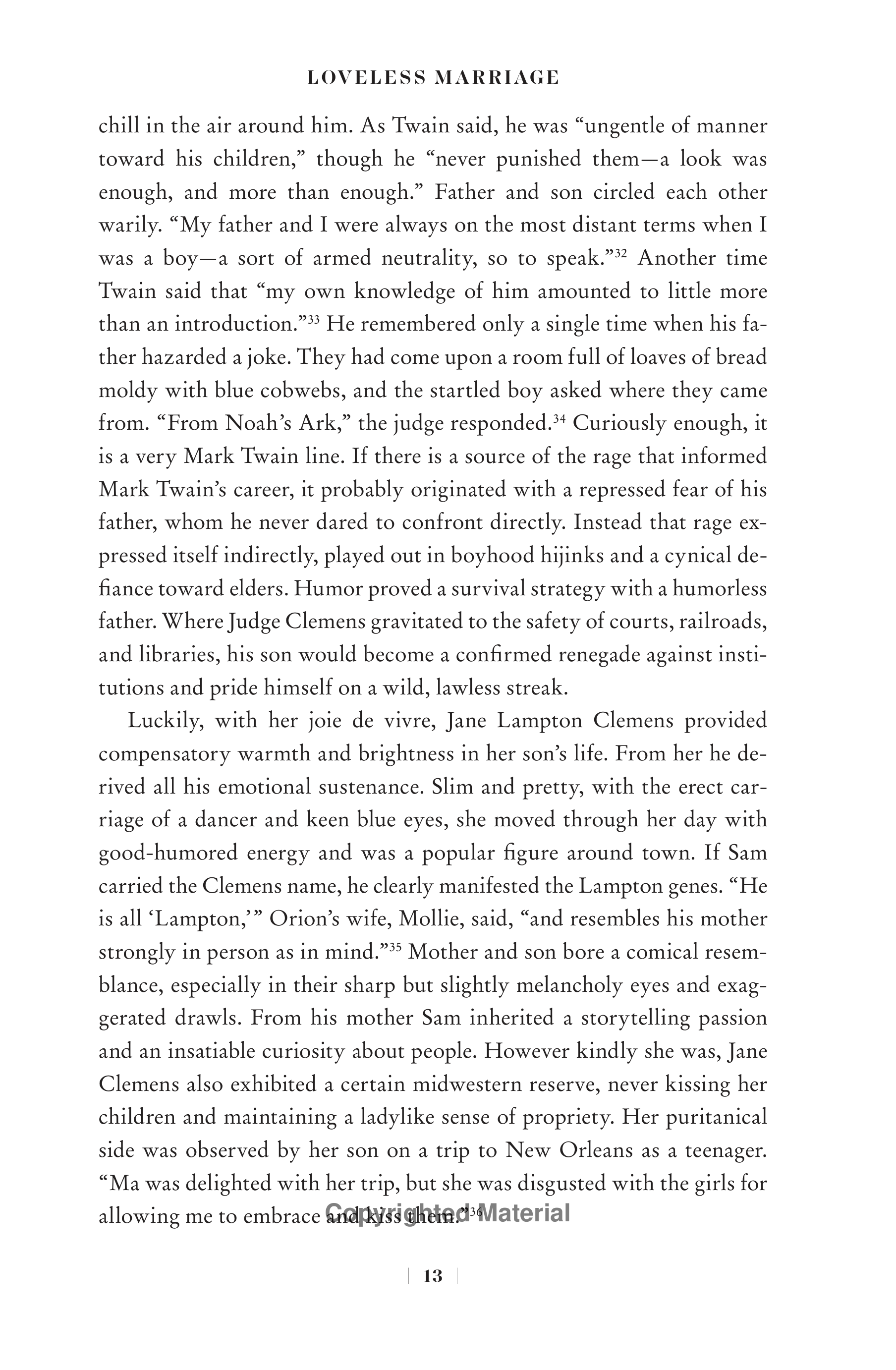 Professional Historians Mark Twain Biography by Ron Chernow — page 34
