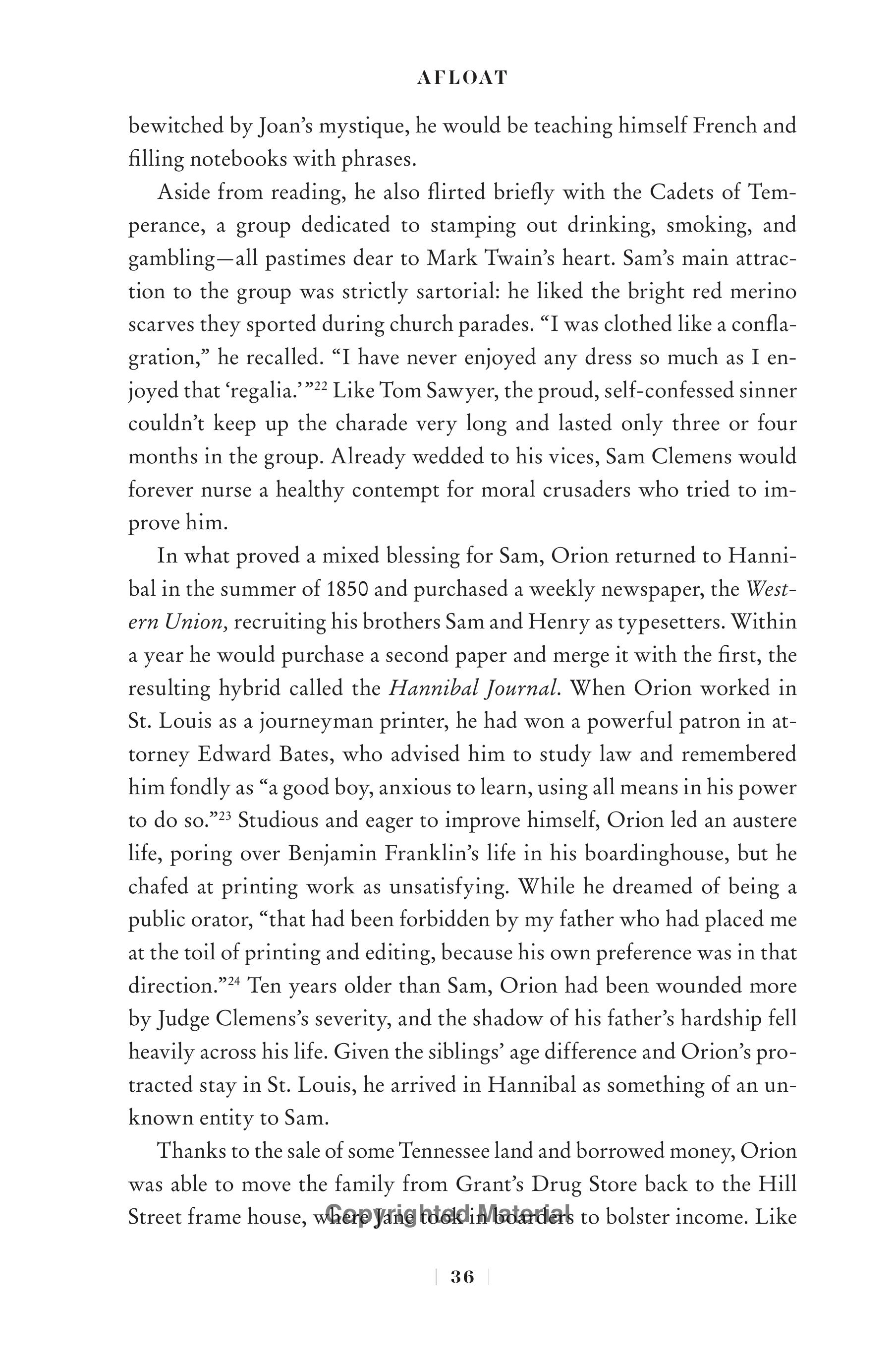 Professional Historians Mark Twain Biography by Ron Chernow — page 57