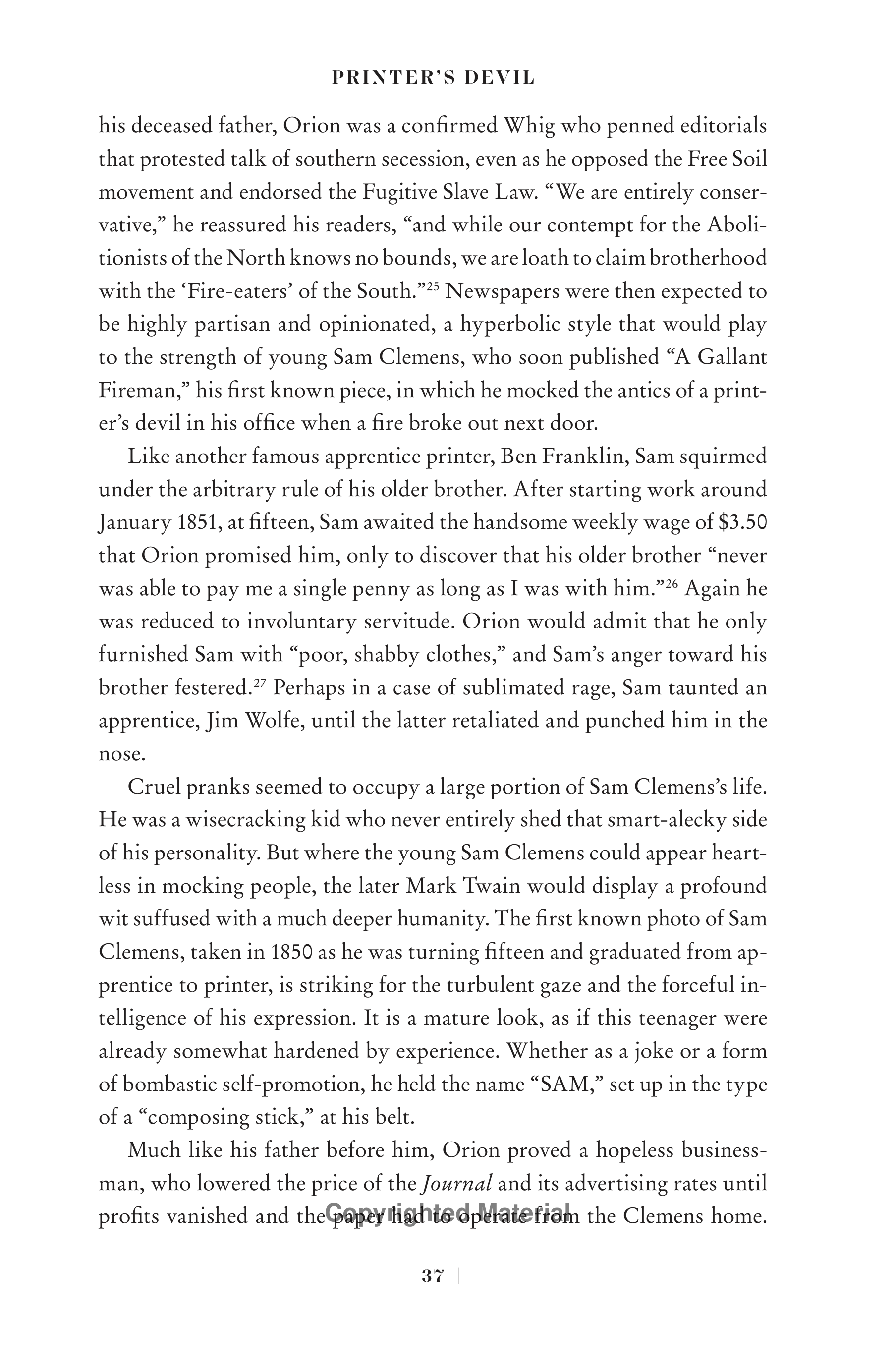 Professional Historians Mark Twain Biography by Ron Chernow — page 58