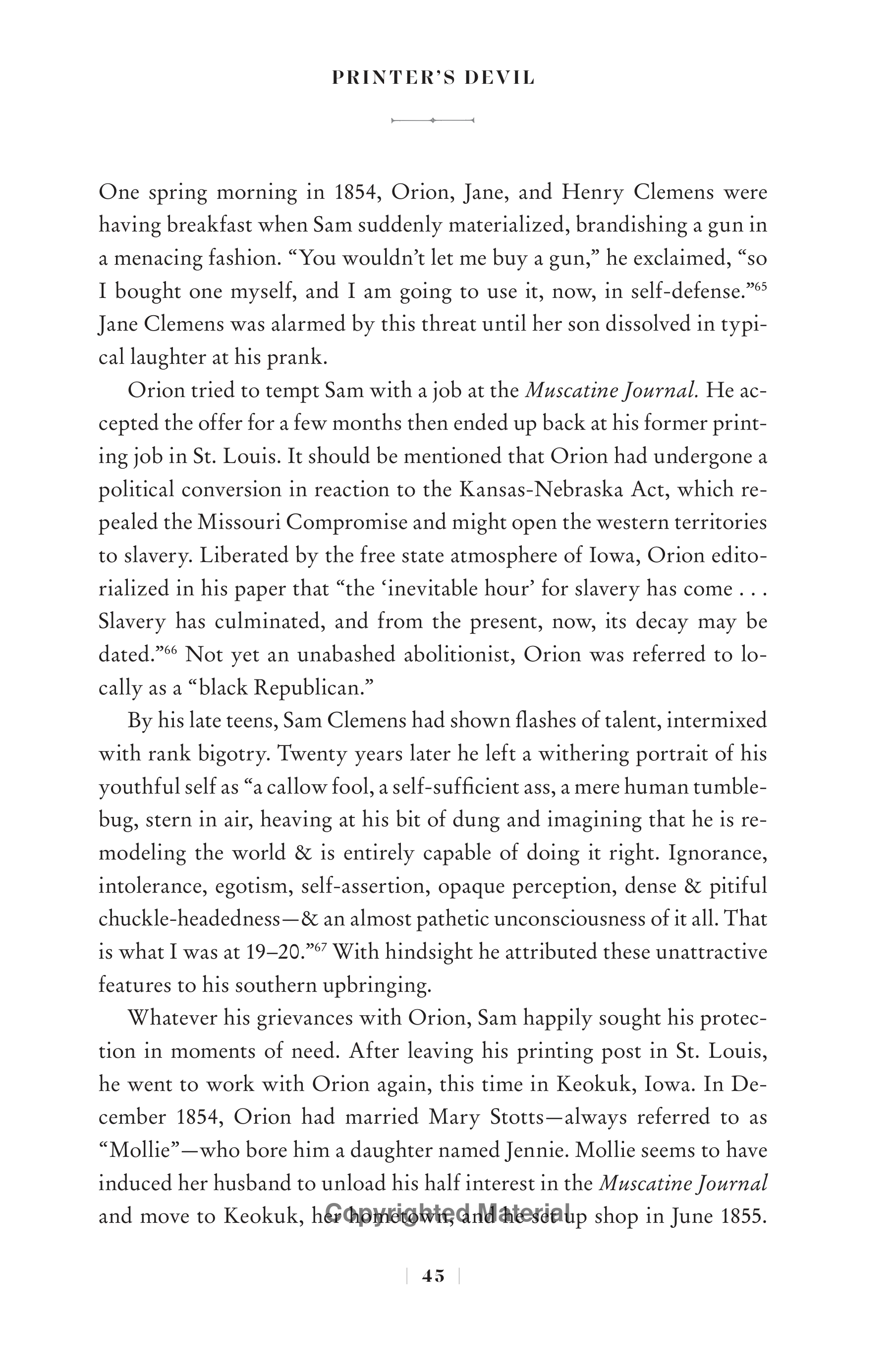 Professional Historians Mark Twain Biography by Ron Chernow — page 66
