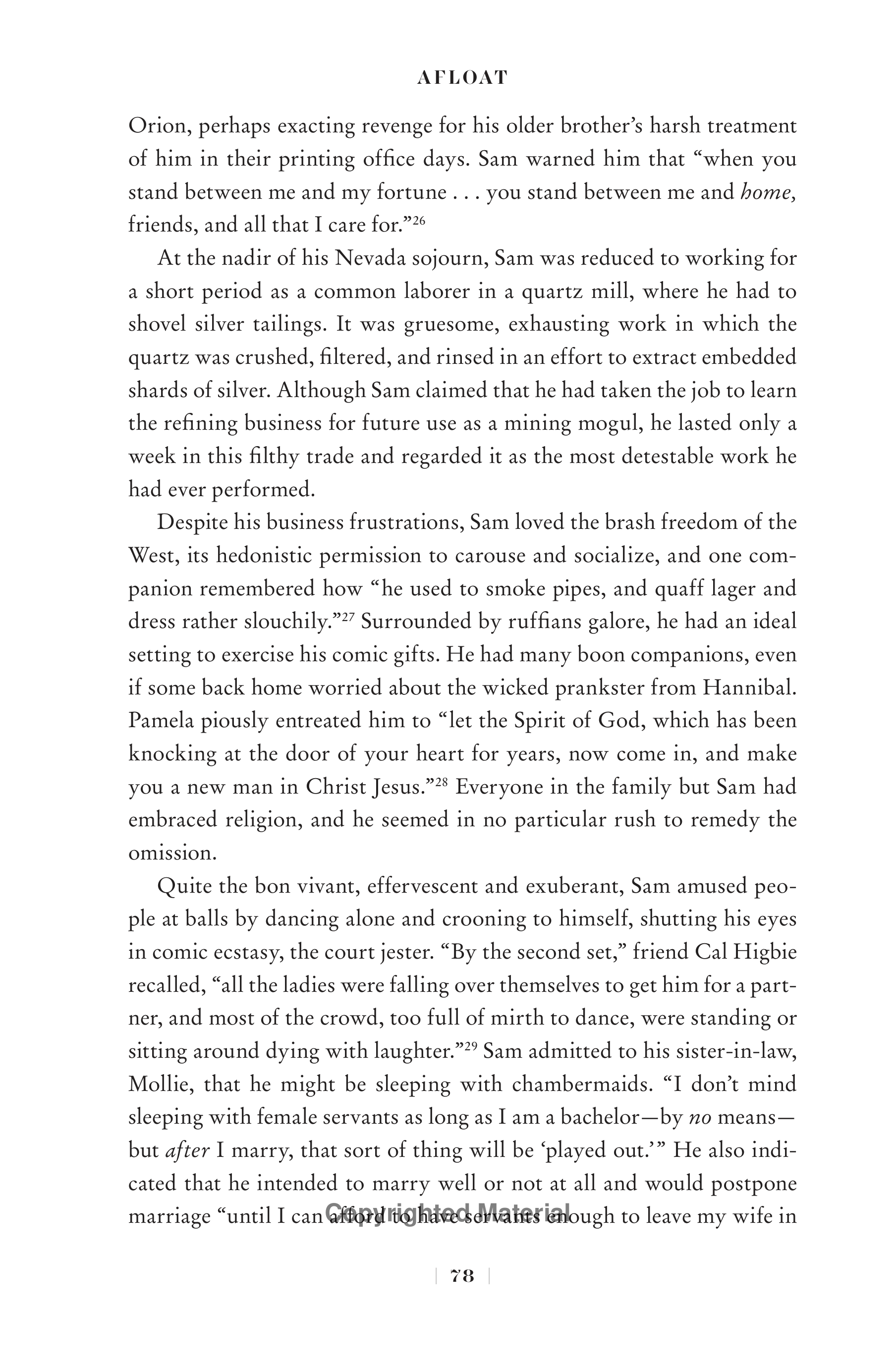 Professional Historians Mark Twain Biography by Ron Chernow — page 99