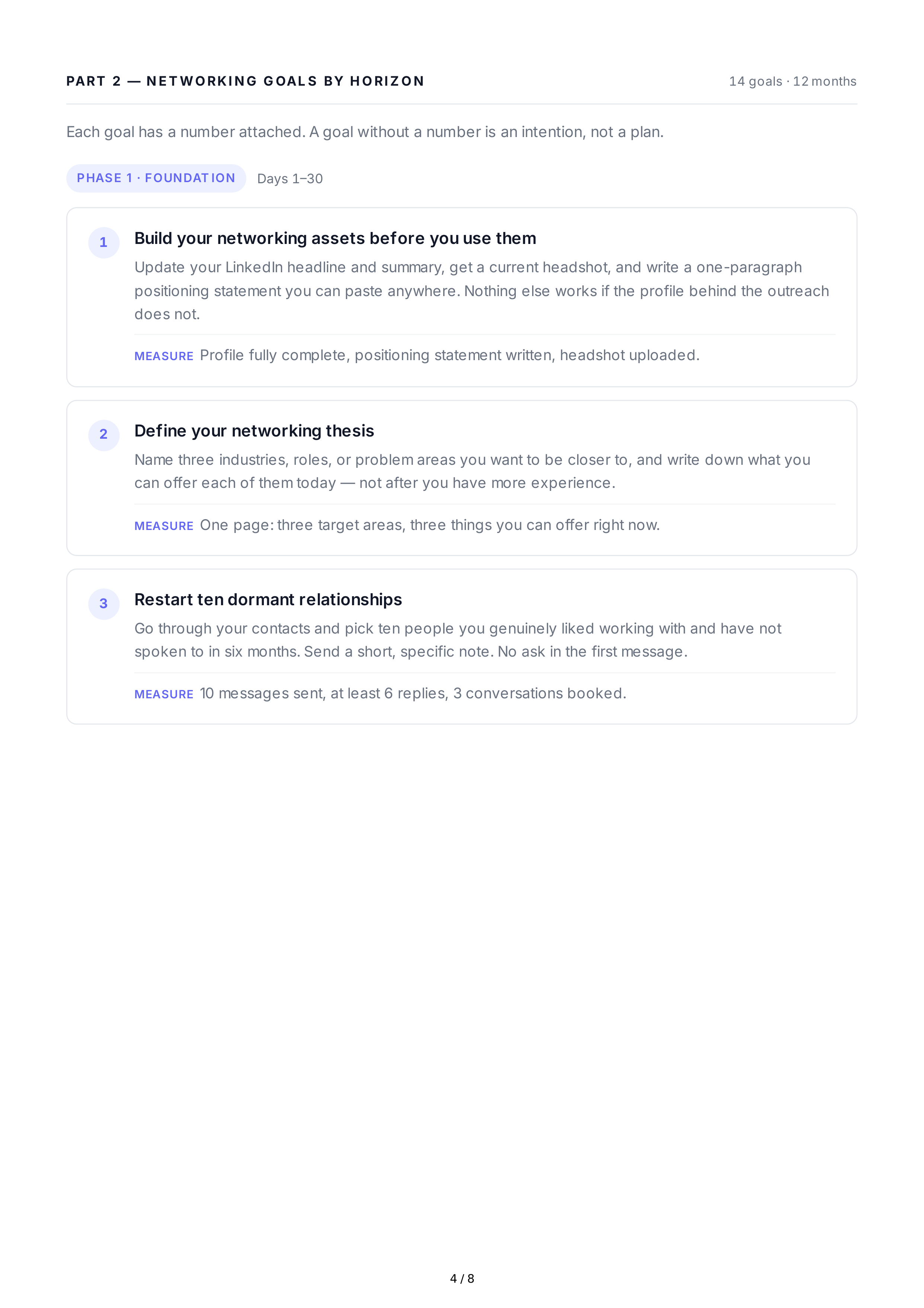 Professional Networking Goals — page 4