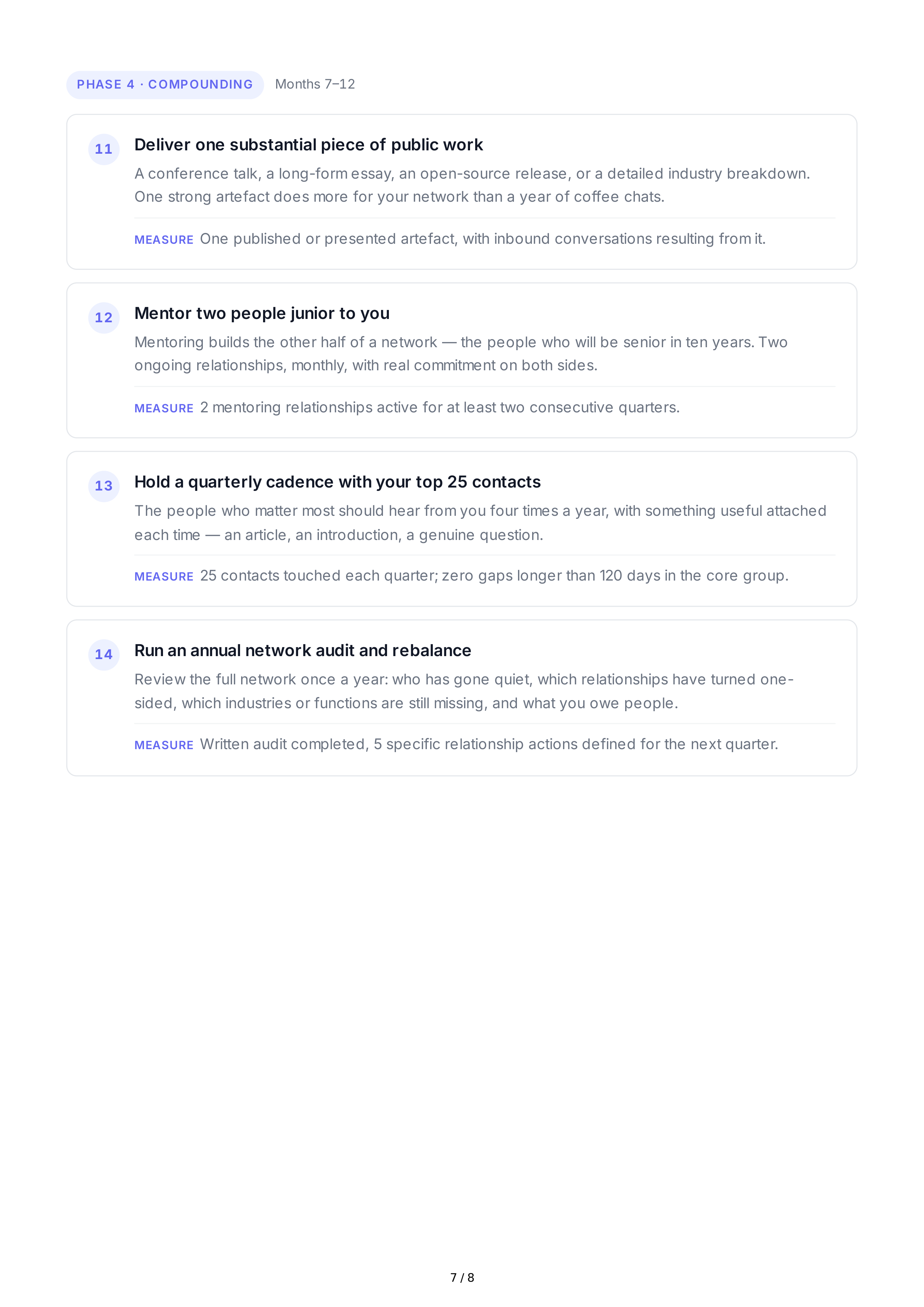 Professional Networking Goals — page 7