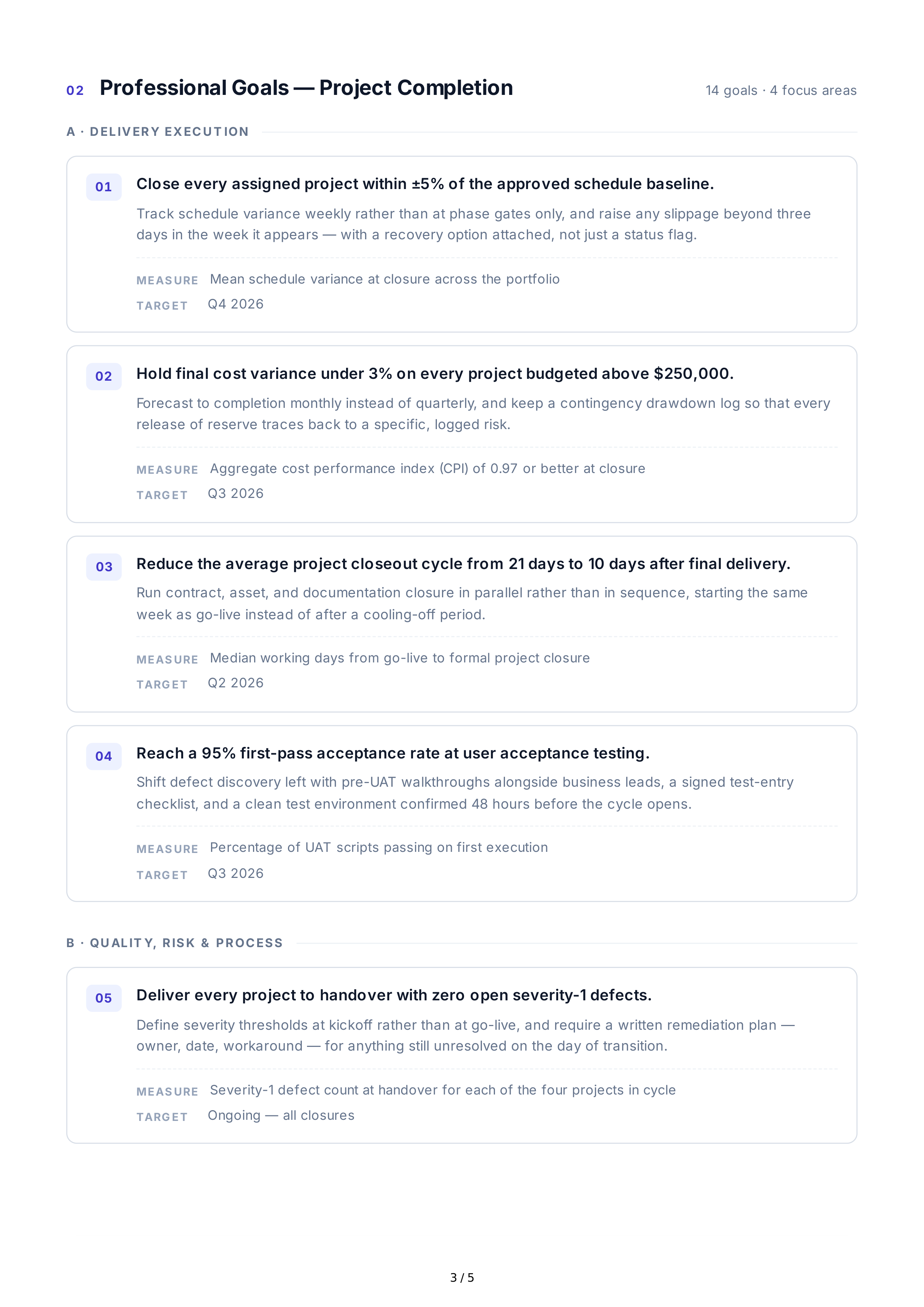 Project Completion Professional Goals — page 3
