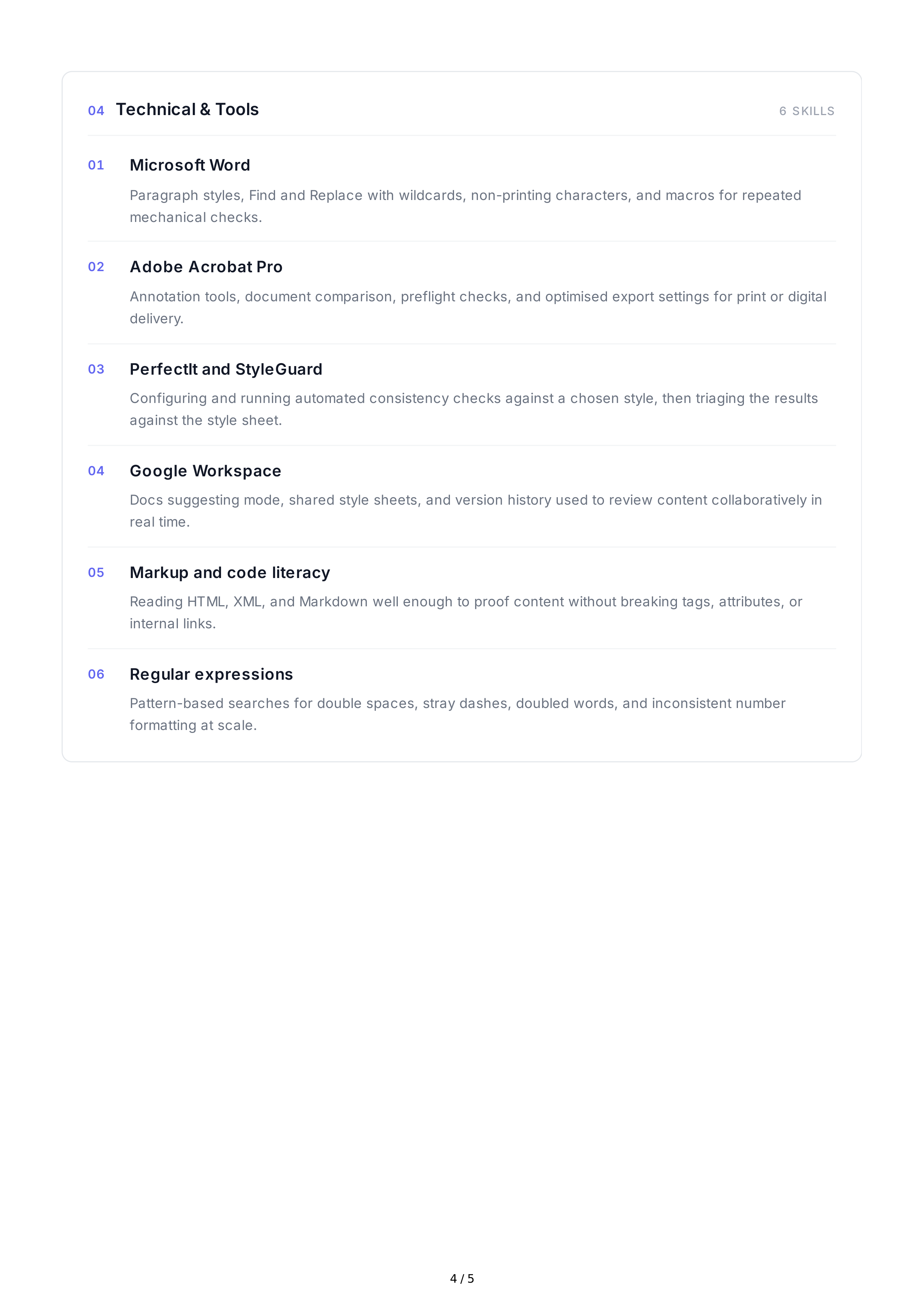 Proofreading Hard Skills — page 4