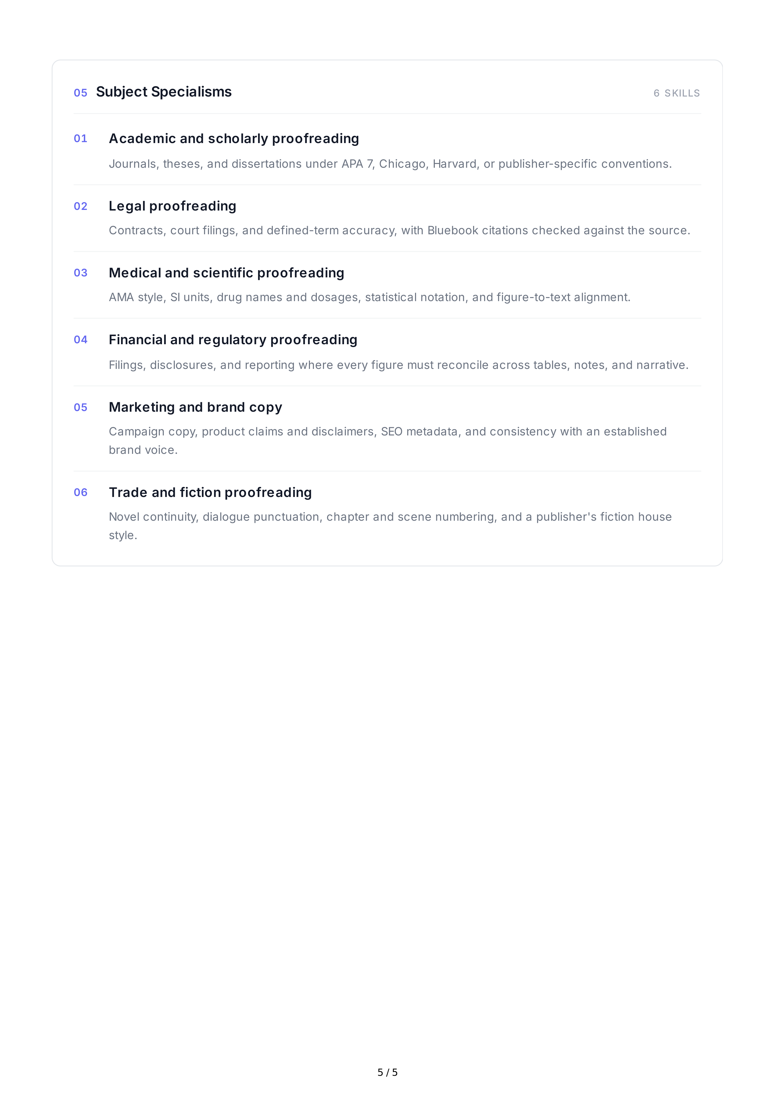 Proofreading Hard Skills — page 5
