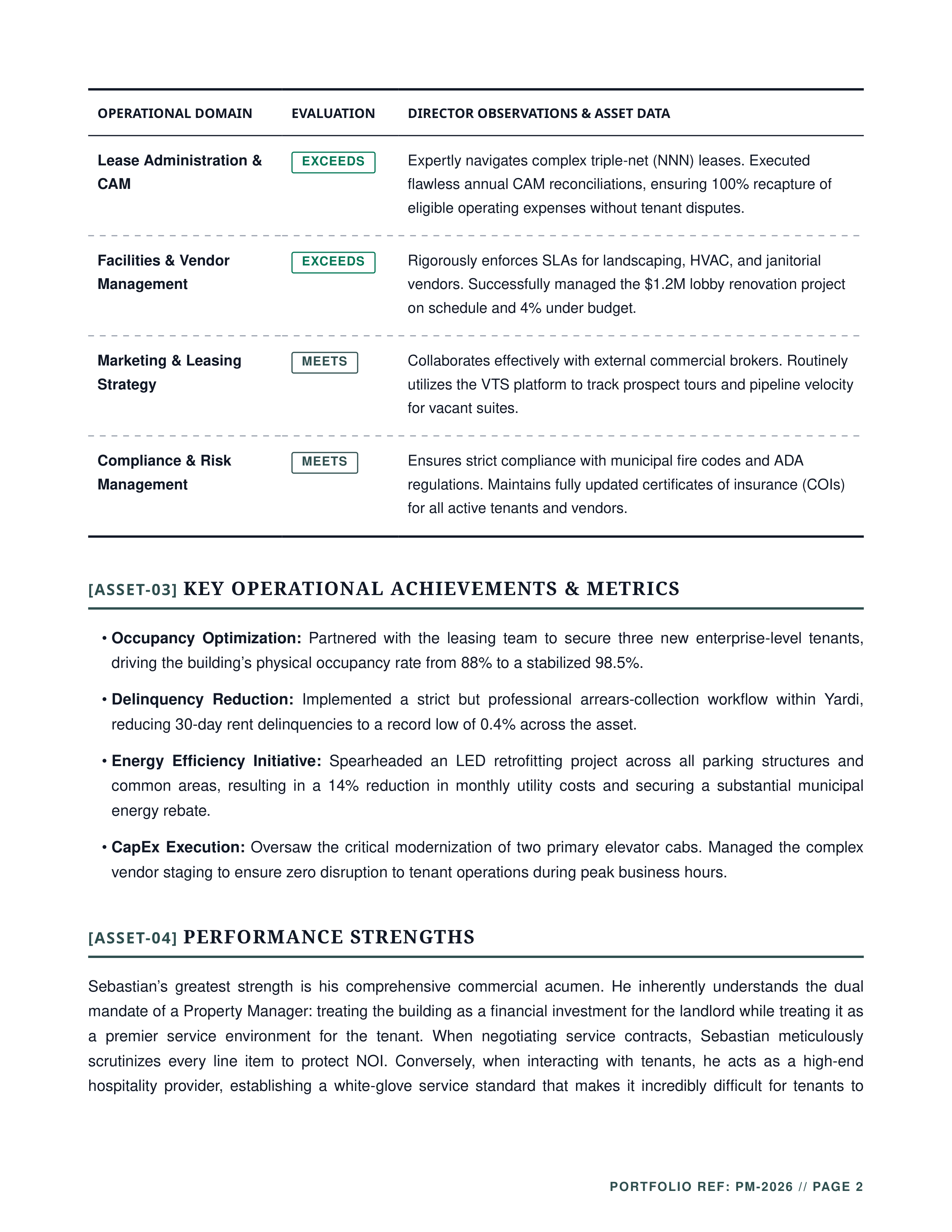 Property Manager Performance Review — page 2