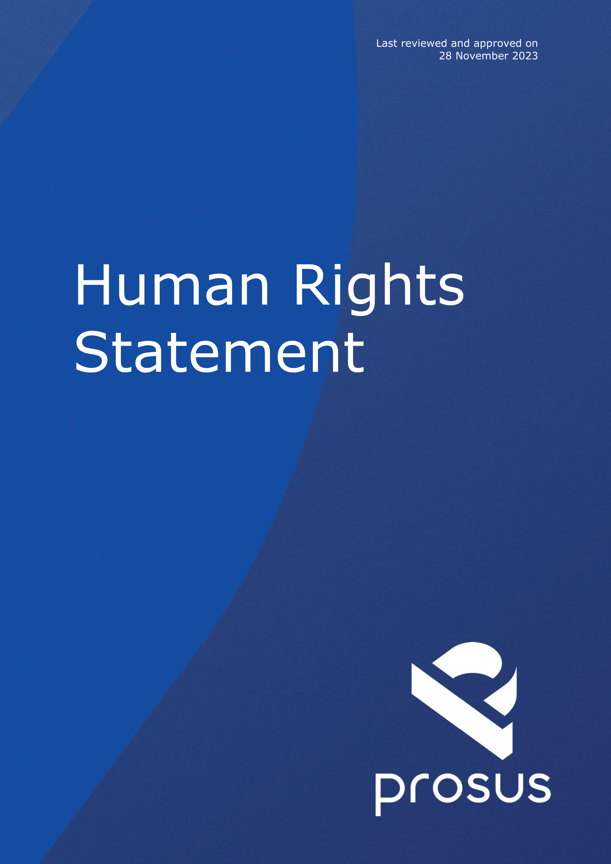 Prosus Human Rights Statement — page 1