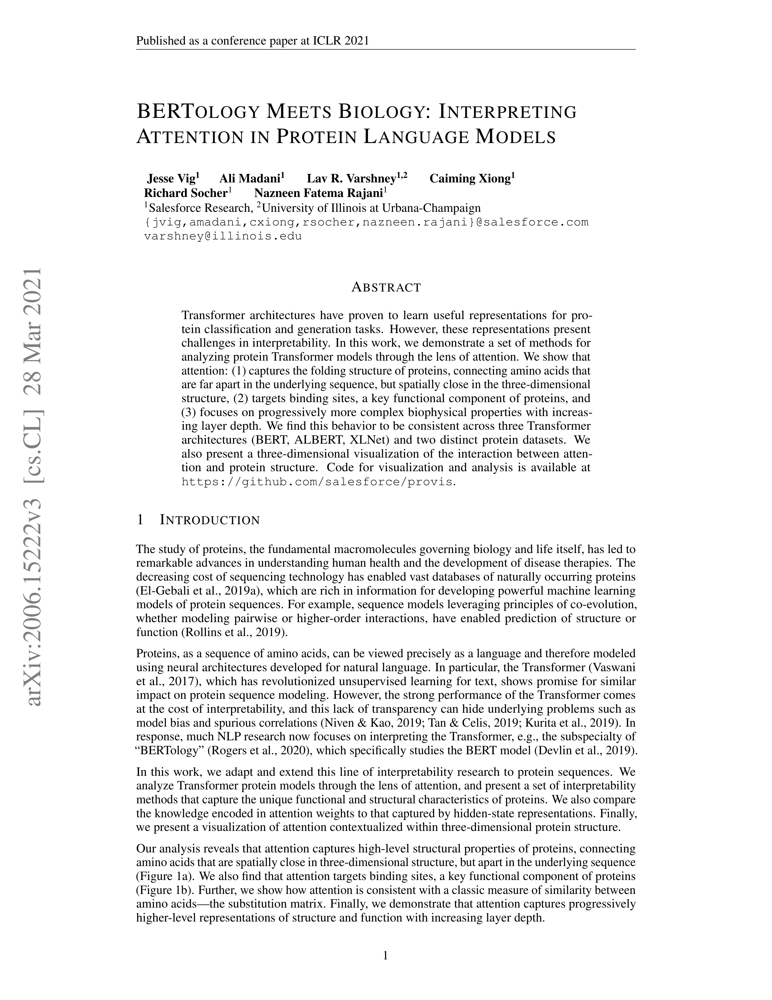 Protein Language Models Research Paper by Salesforce — page 1