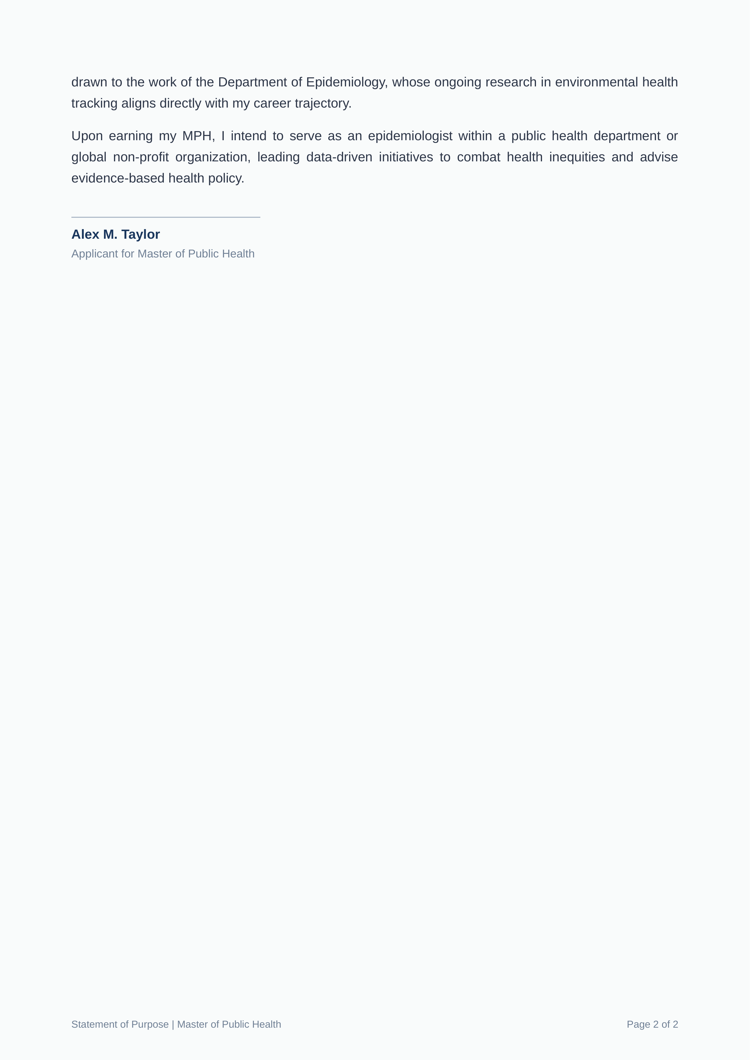 Public Health Statement of Purpose — page 2