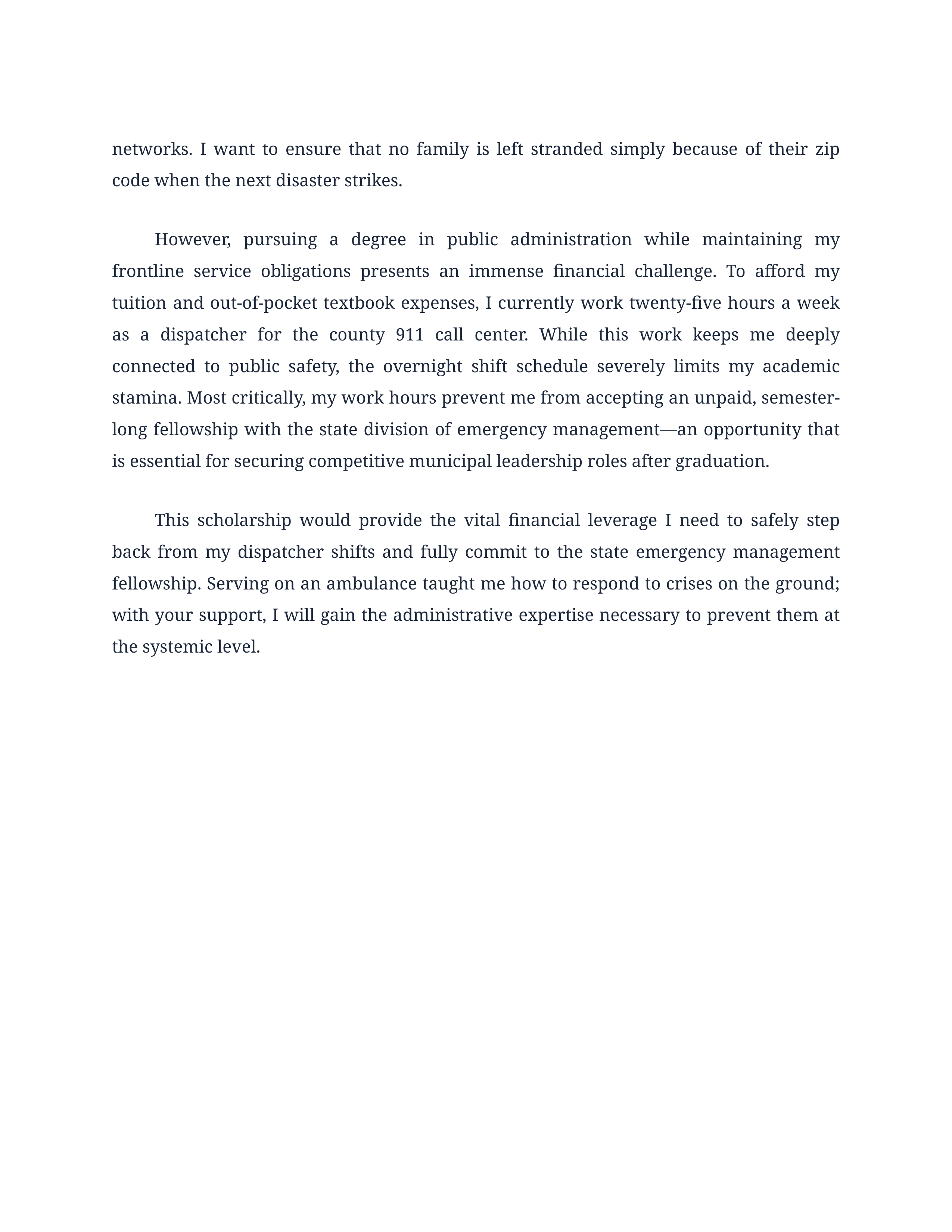 Public Service Scholarship Essay — page 2