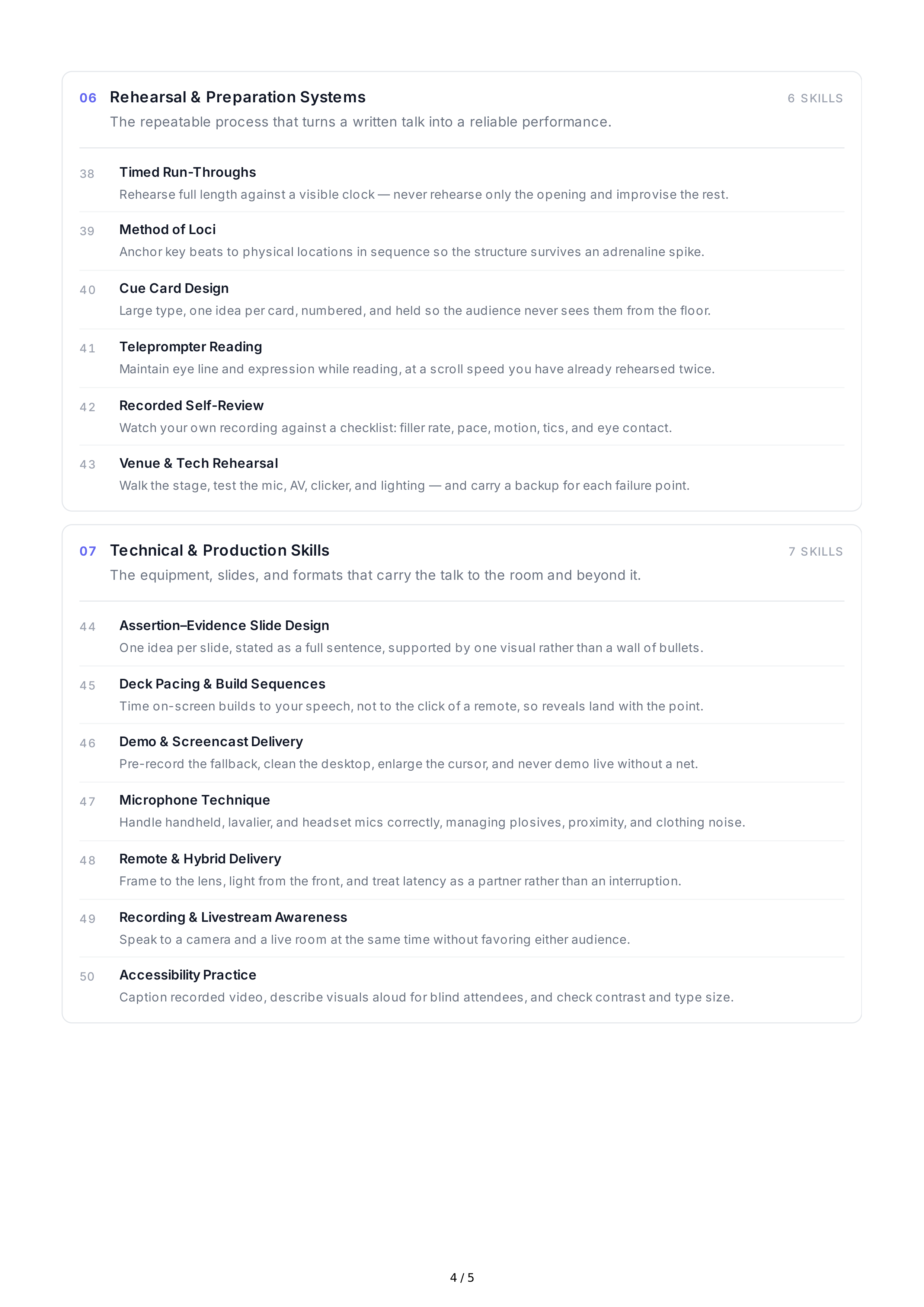 Public Speaking Hard Skills — page 4