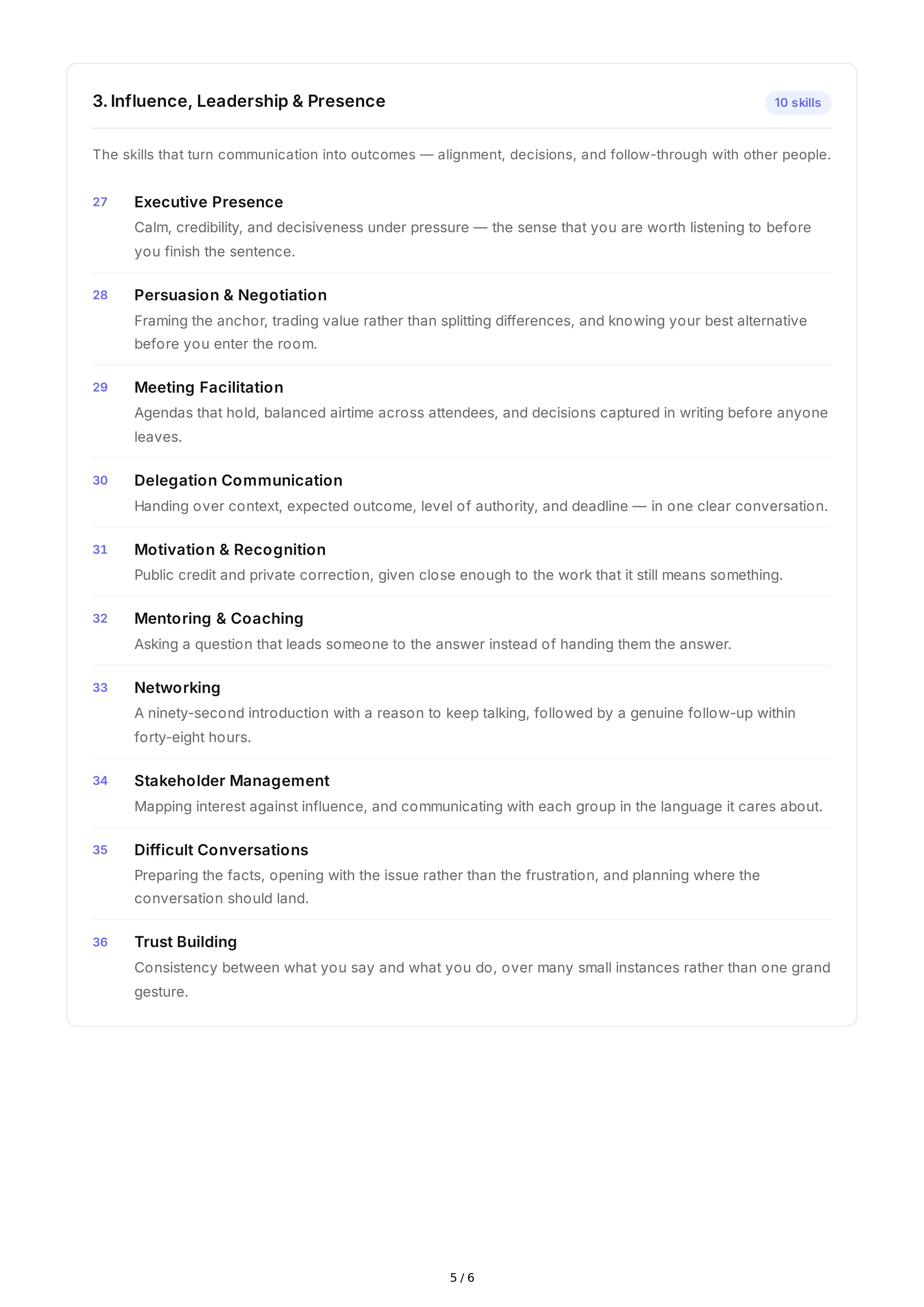 Public Speaking Interpersonal Skills — page 5