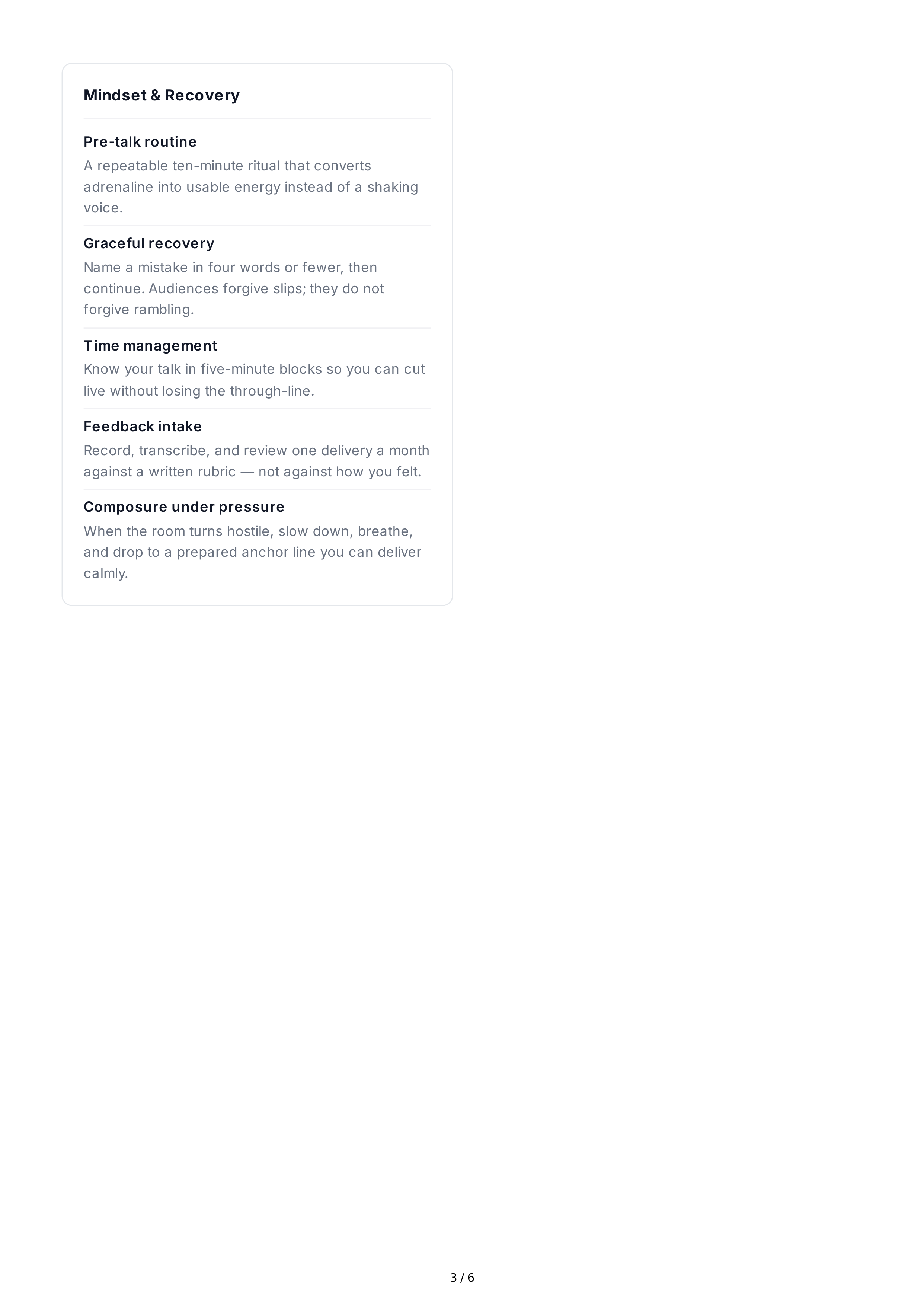 Public Speaking Professional Goals — page 3