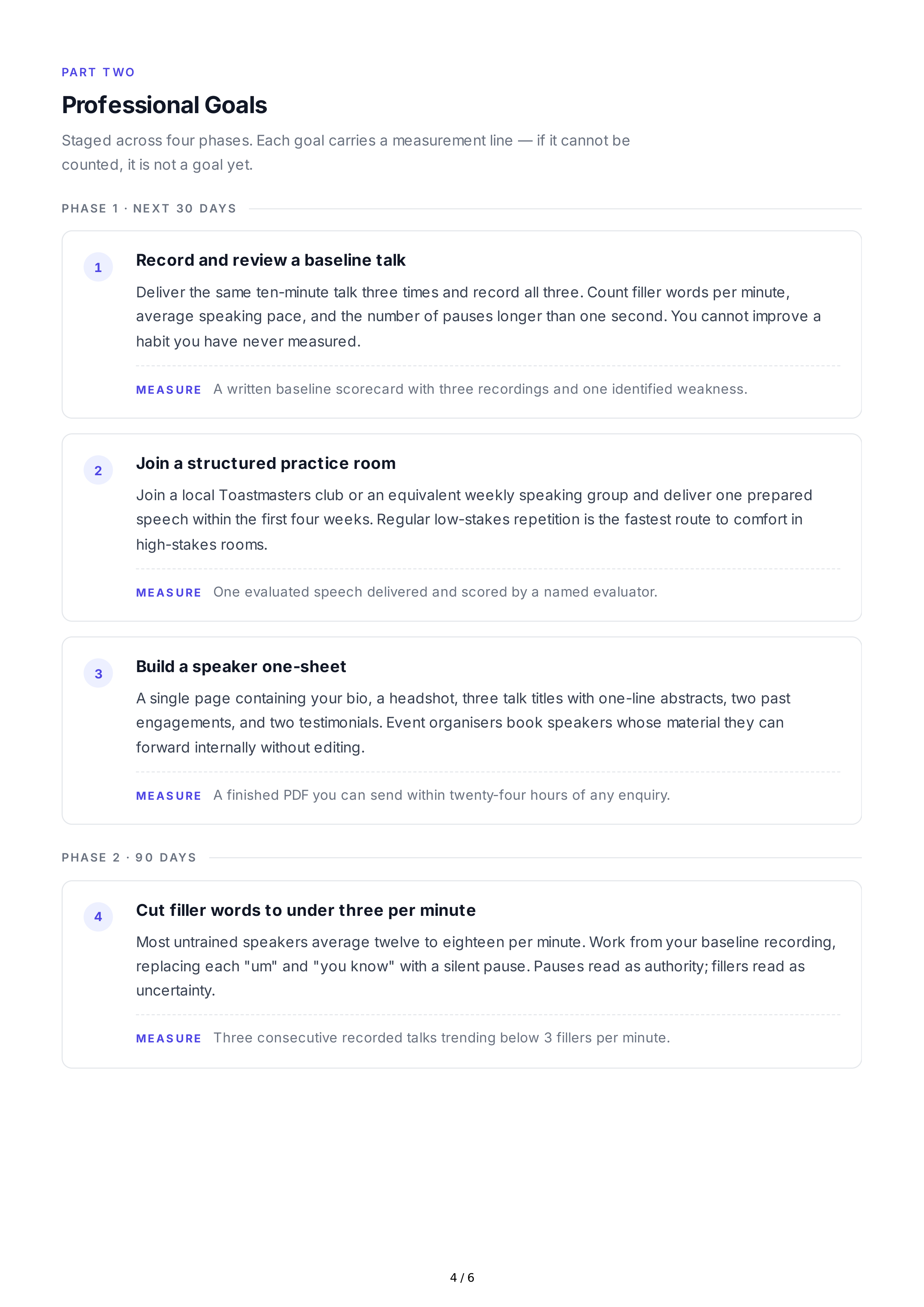 Public Speaking Professional Goals — page 4