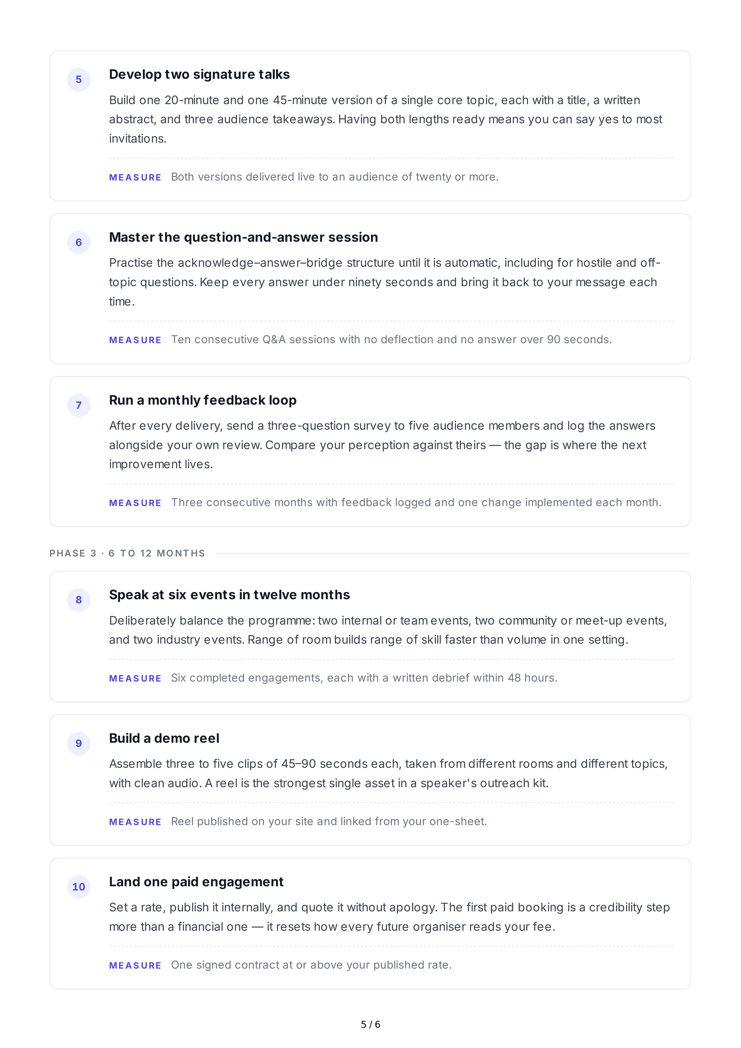 Public Speaking Professional Goals — page 5