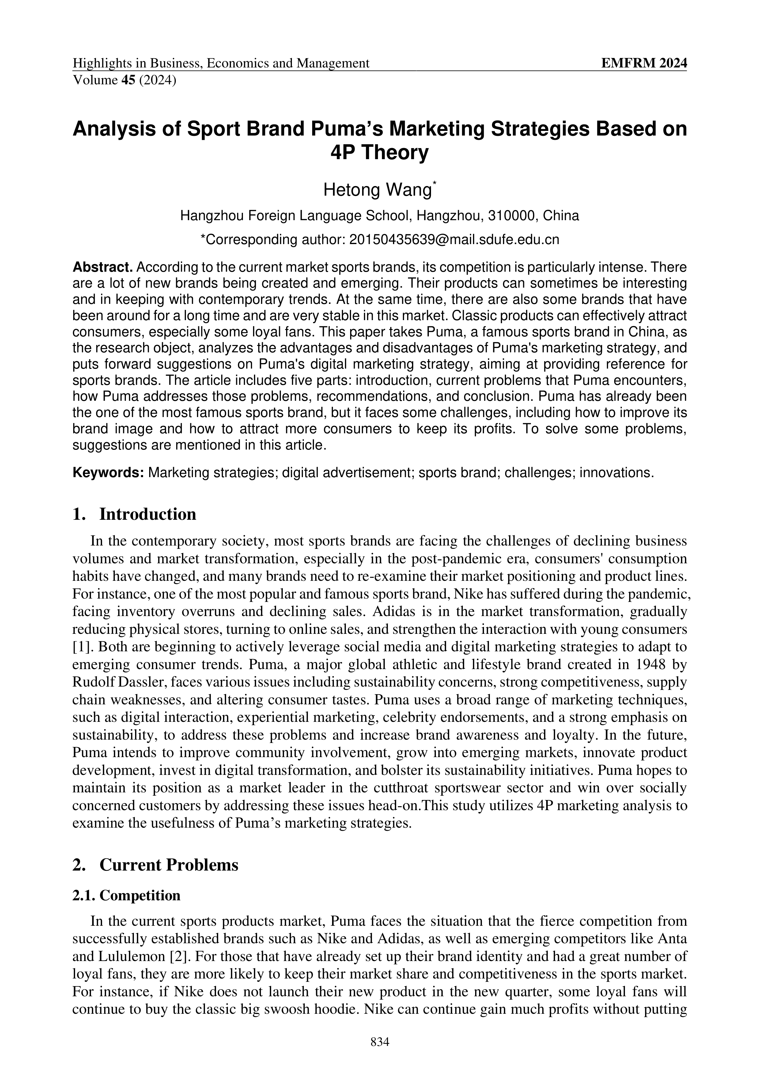 Puma Marketing Strategy — page 1