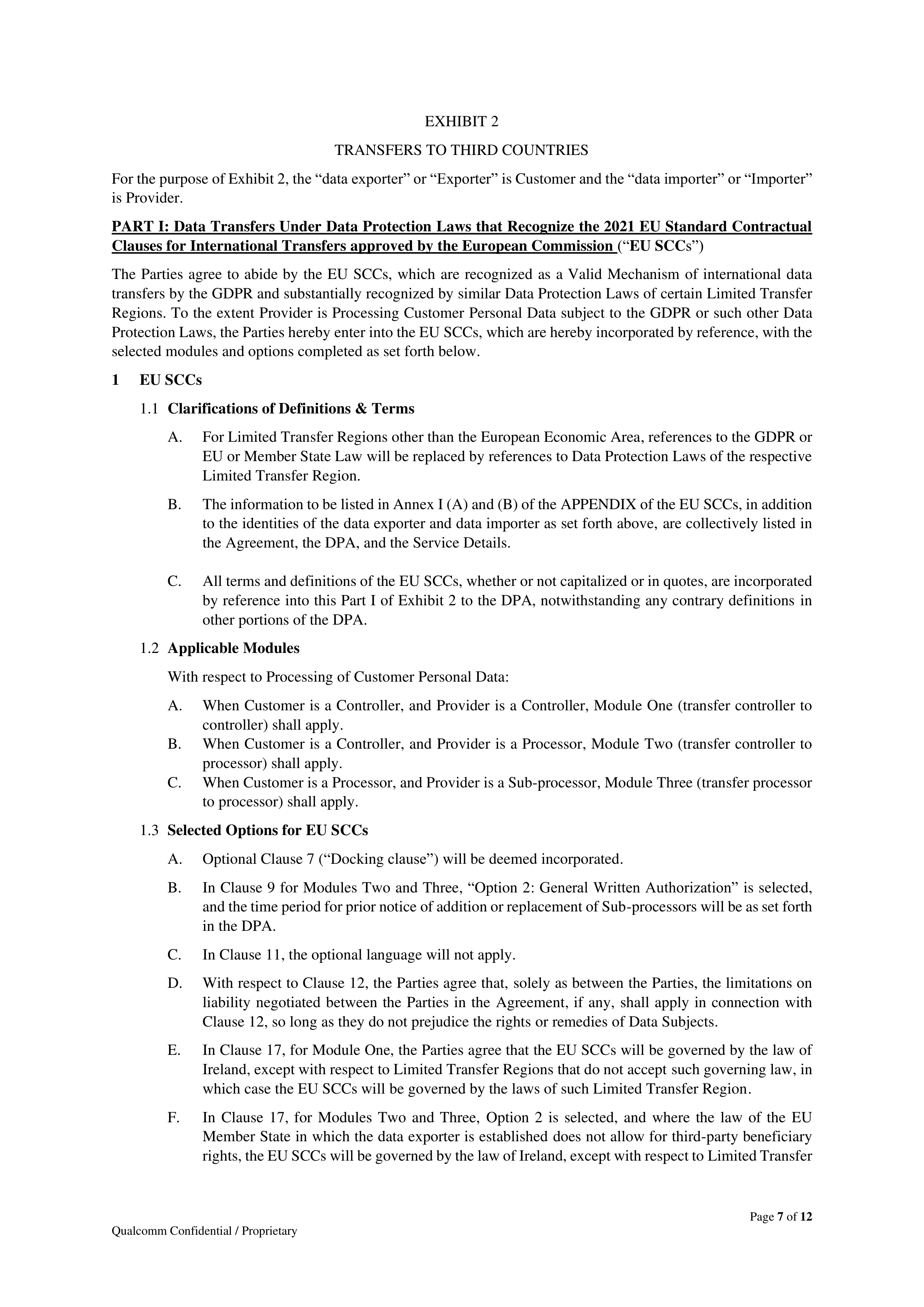 Qualcomm Data Processing Agreement — page 7