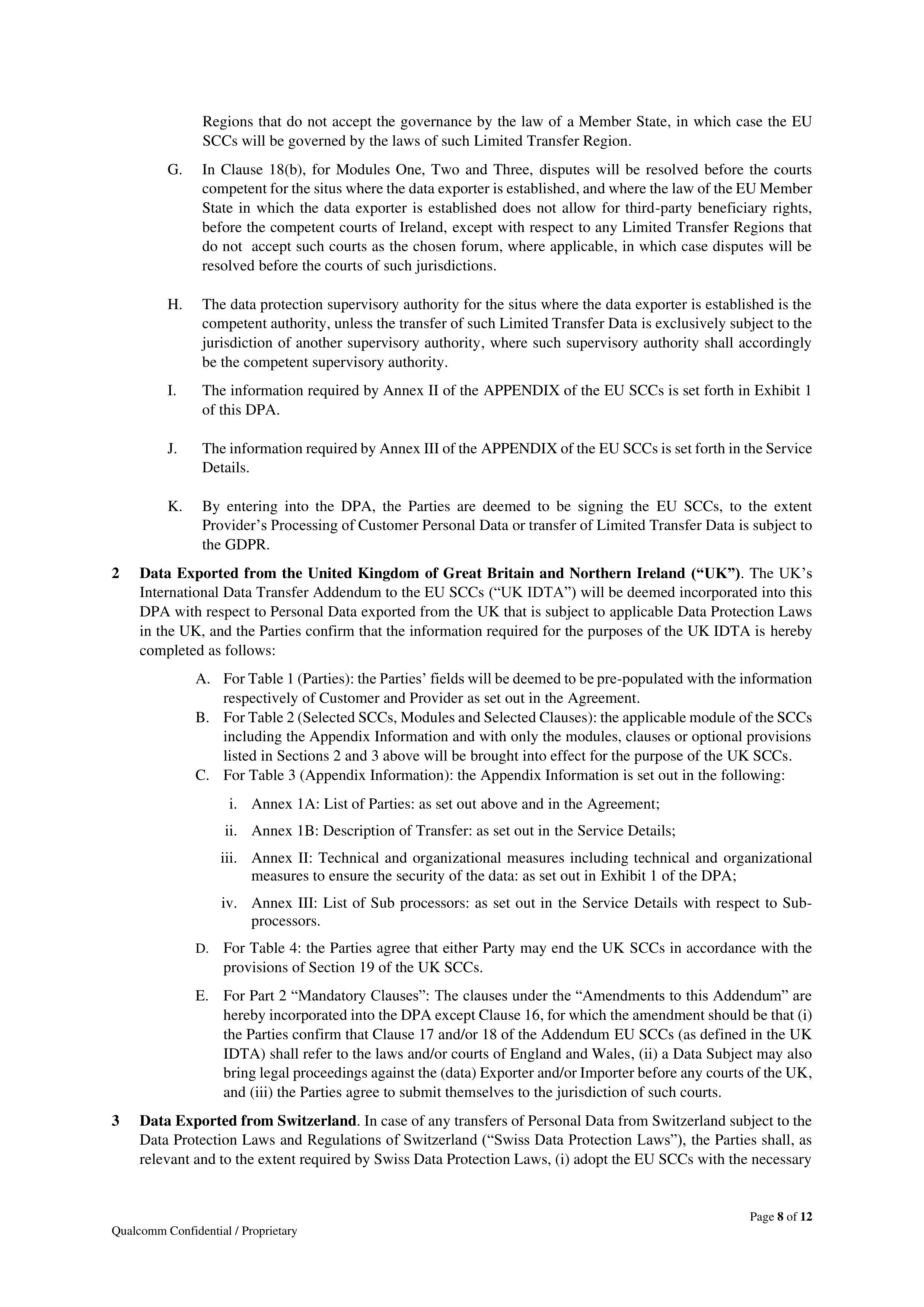 Qualcomm Data Processing Agreement — page 8