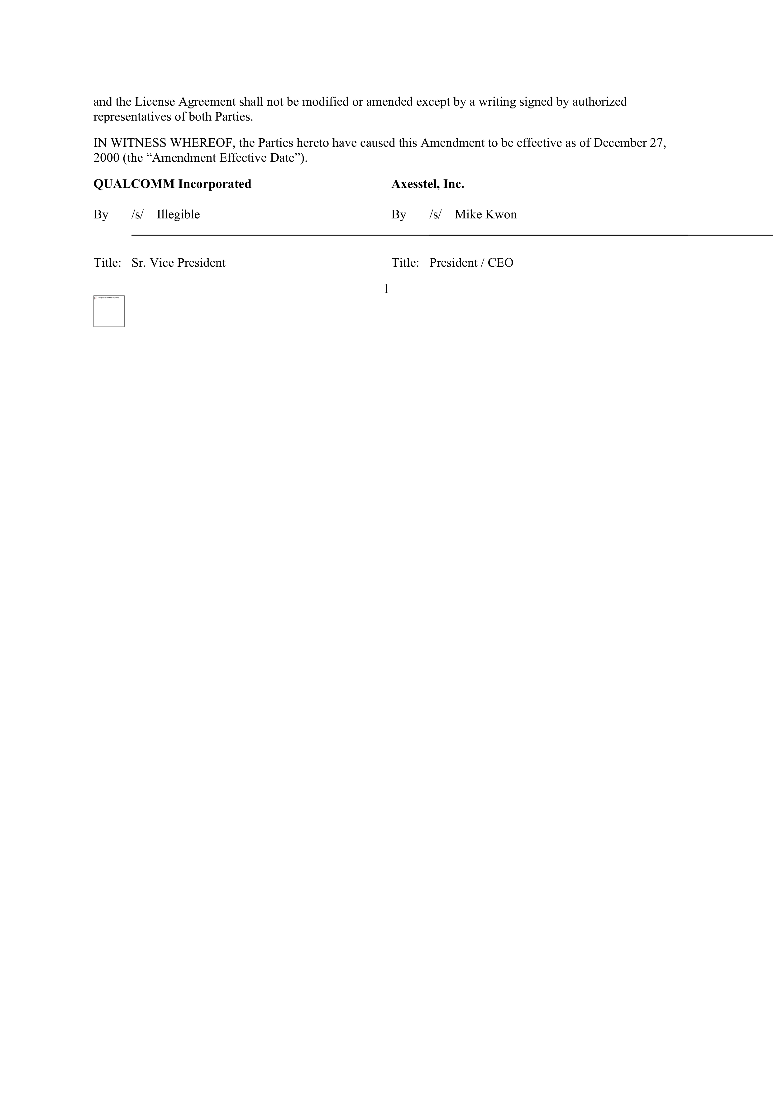 Qualcomm Subscriber Unit License Agreement — page 27