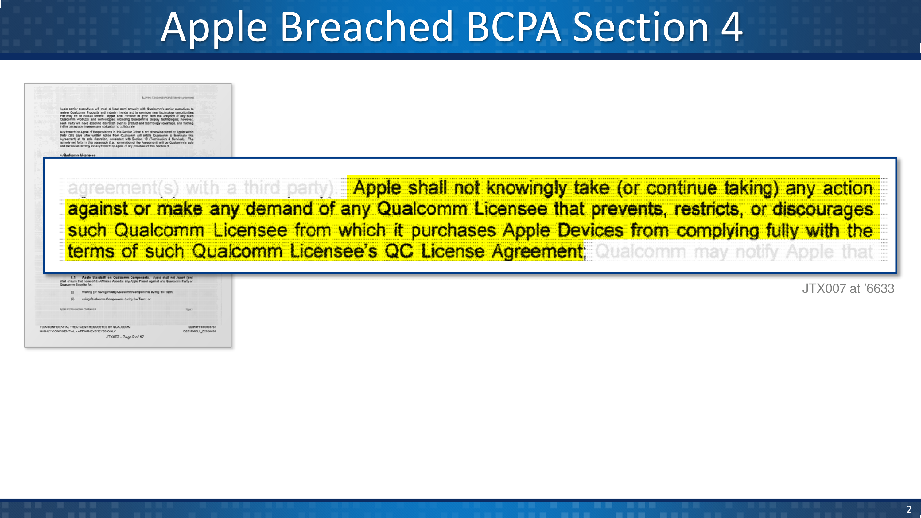 Qualcomm v. Apple Opening Statement — page 2