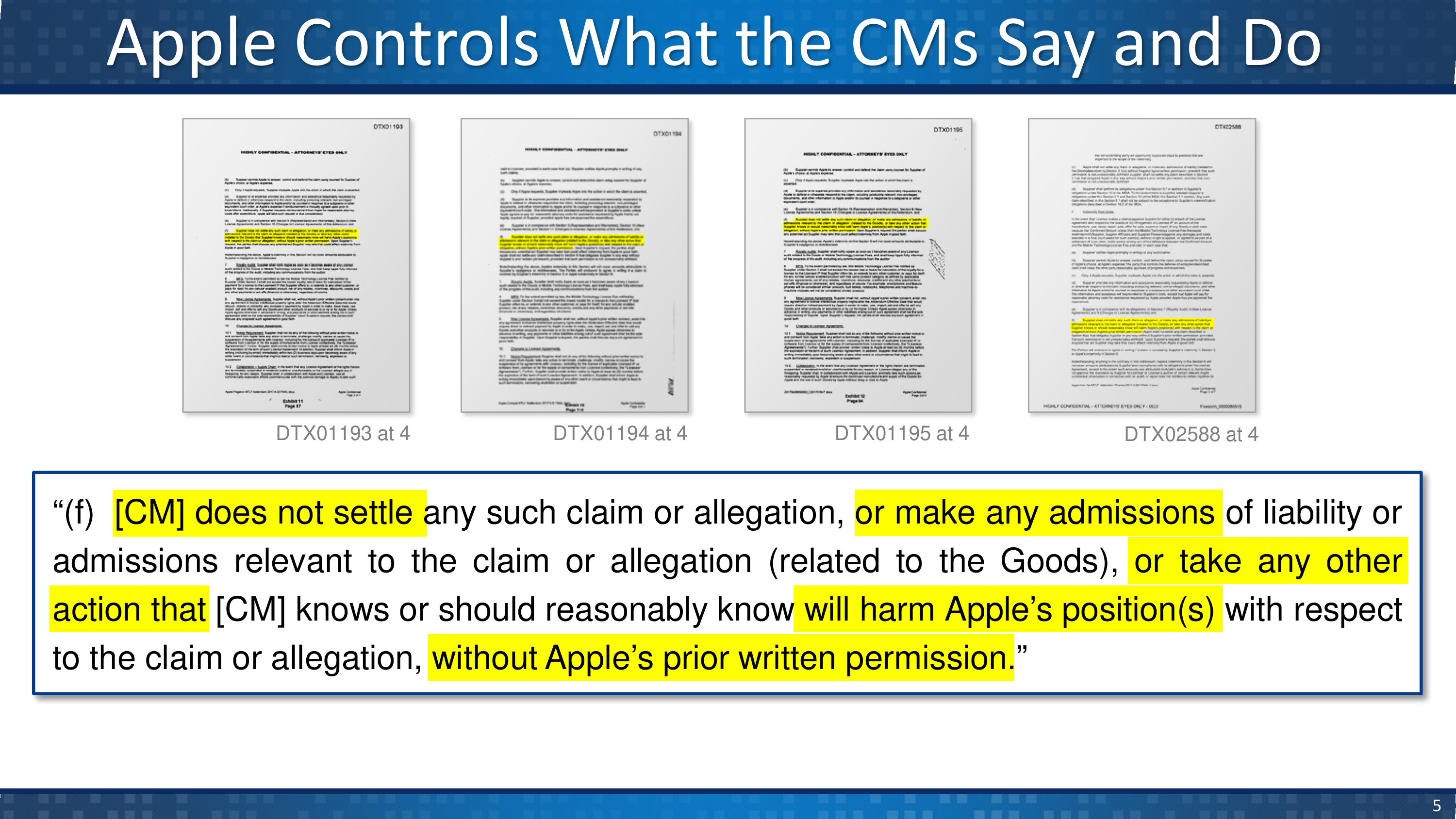 Qualcomm v. Apple Opening Statement — page 5