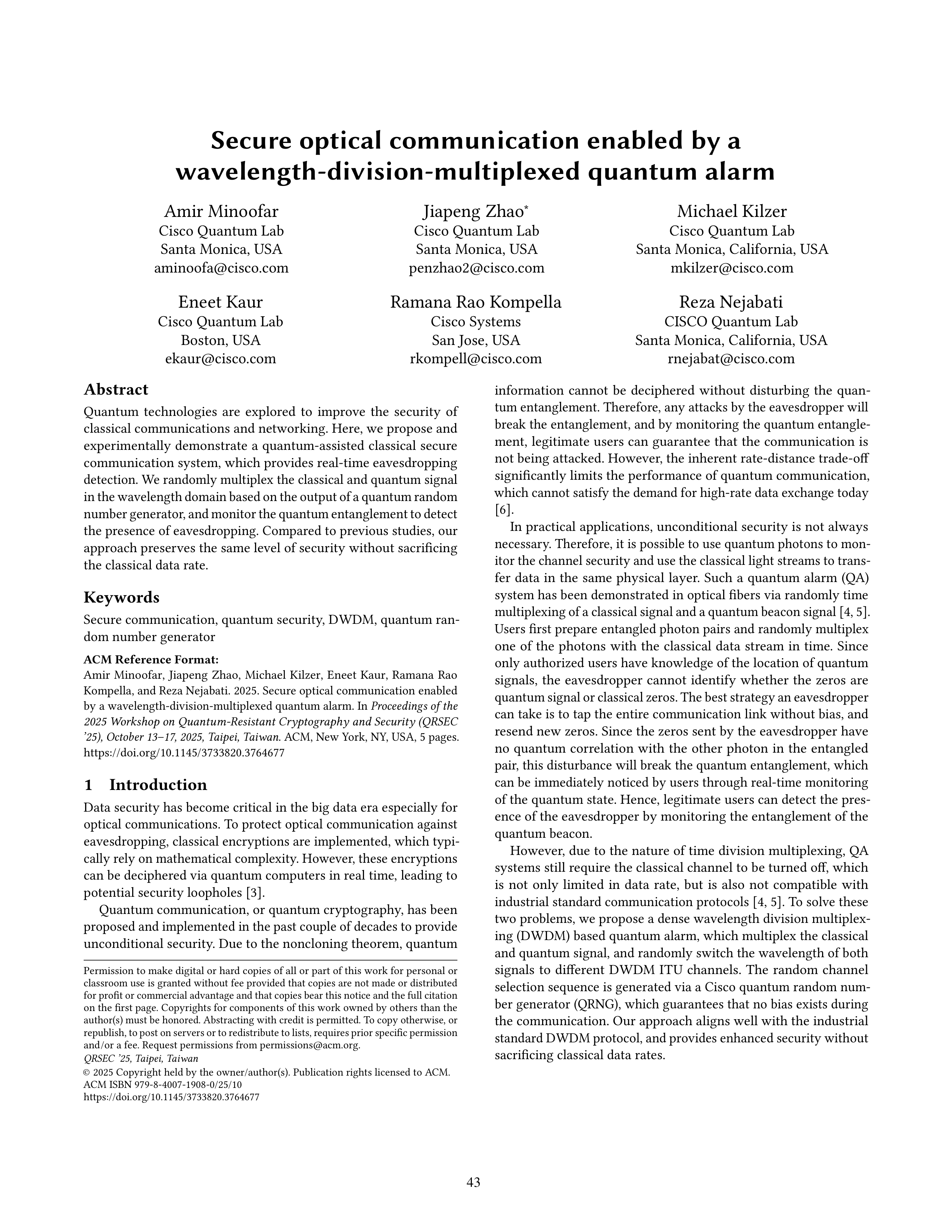Quantum Alarm Research Paper by Cisco — page 1