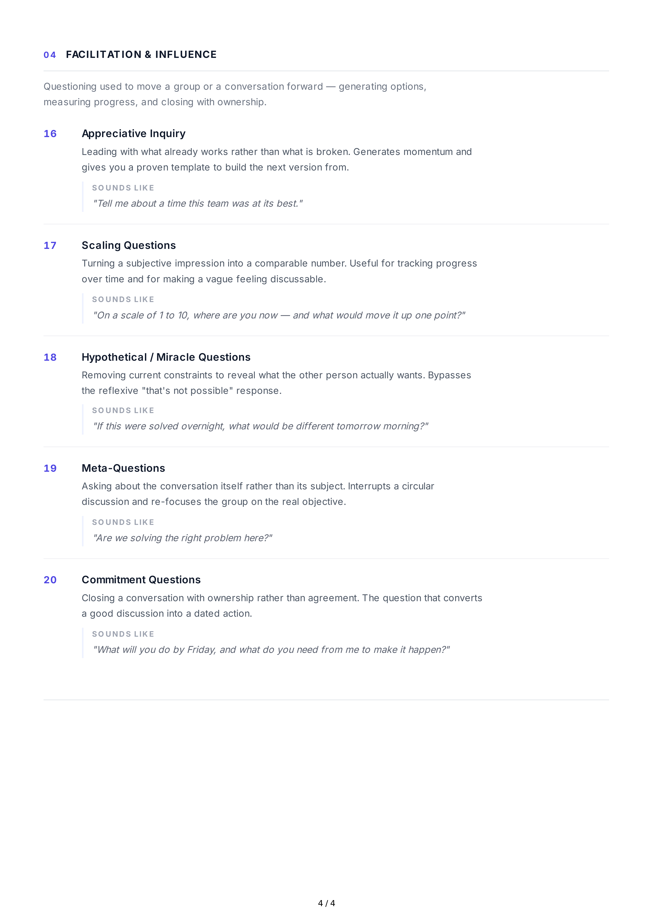 Questioning Interpersonal Skills — page 4
