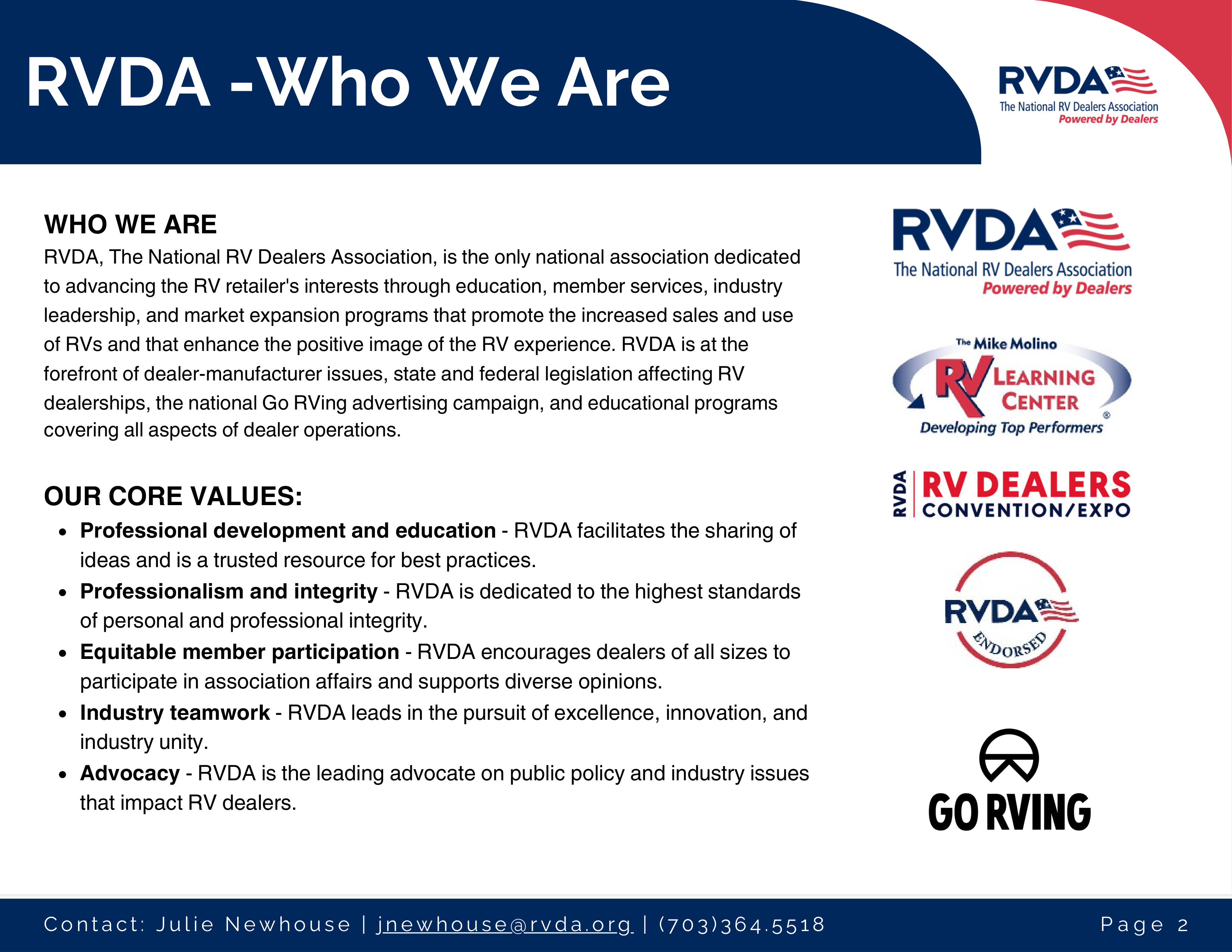 RVDA Media Kit — page 2