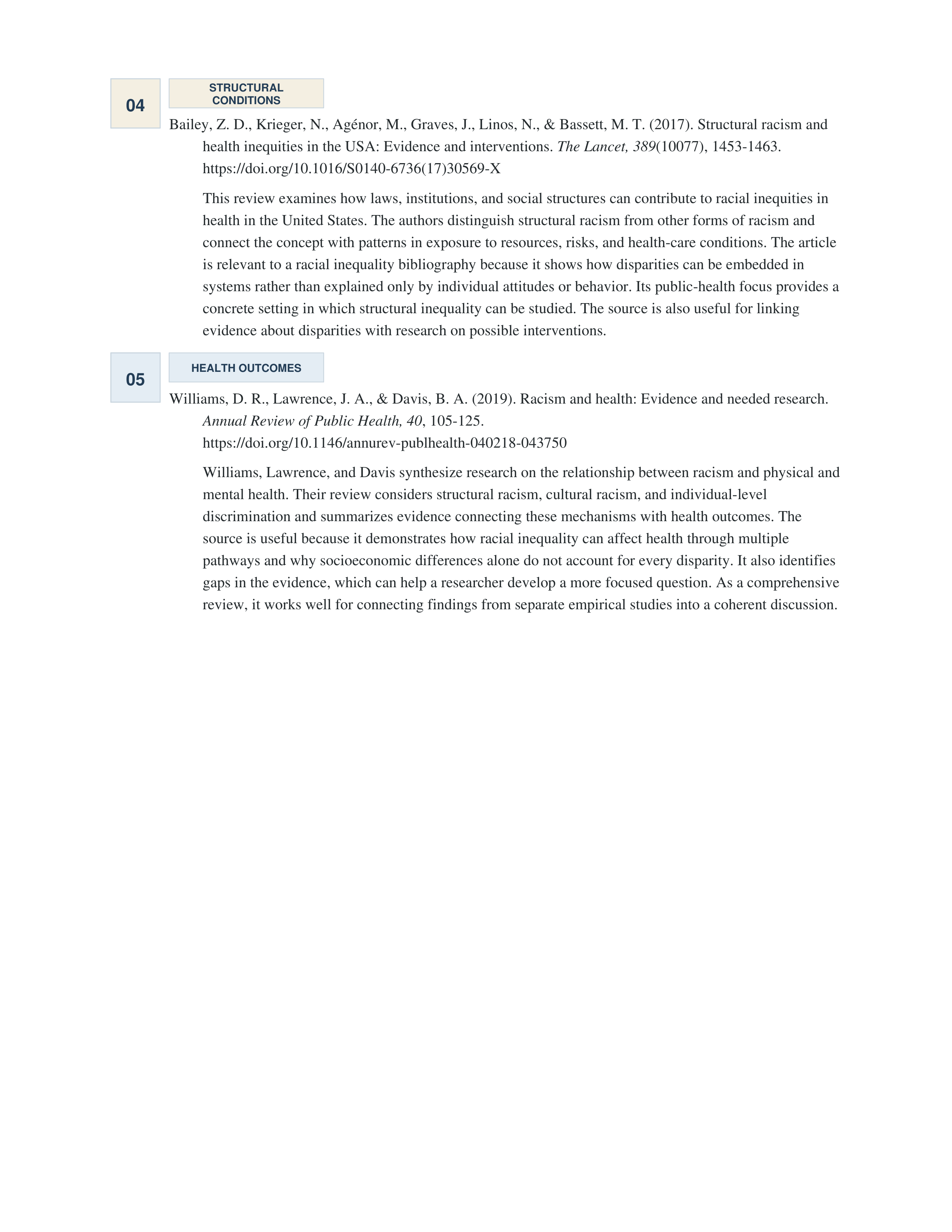 Racial Inequality Annotated Bibliography — page 2